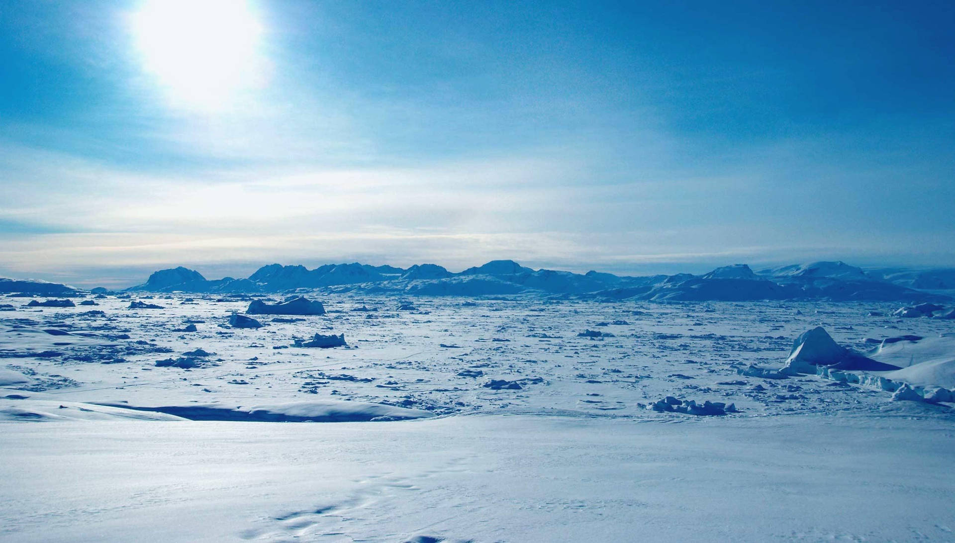 Arctic Vast Icy Landscape Background