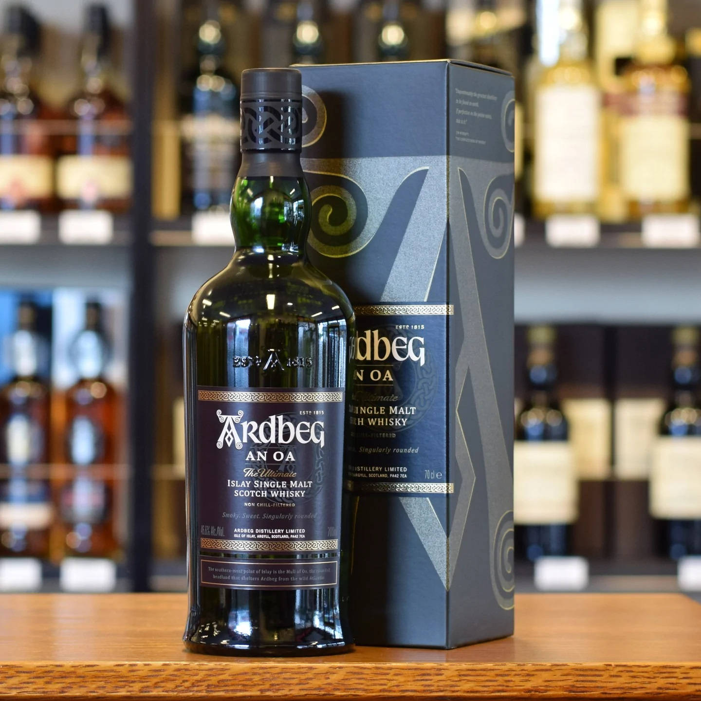 Ardbeg An Oa On Bar Whisky Collection Background