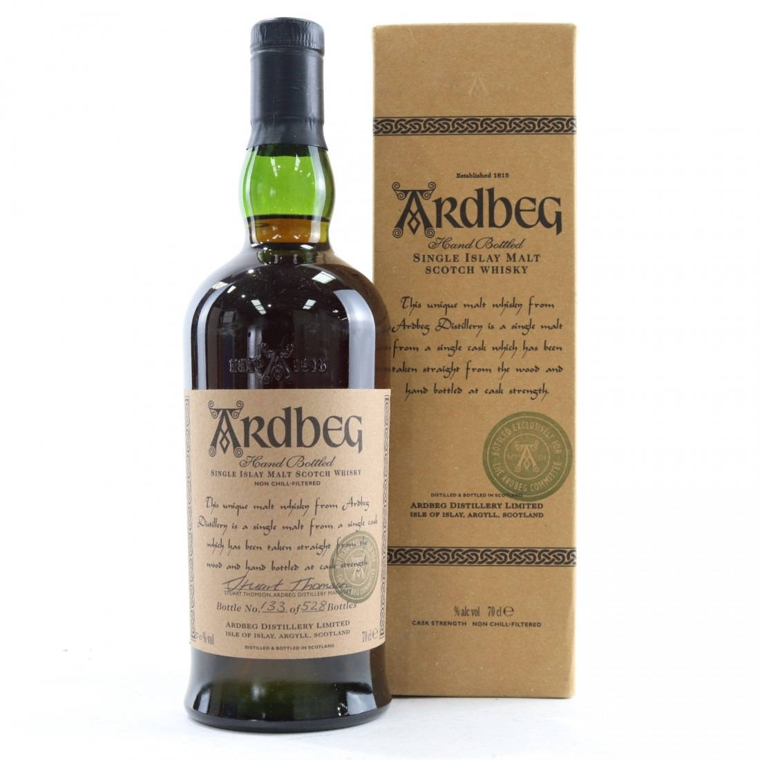 Ardbeg Hand Bottled Whisky Background