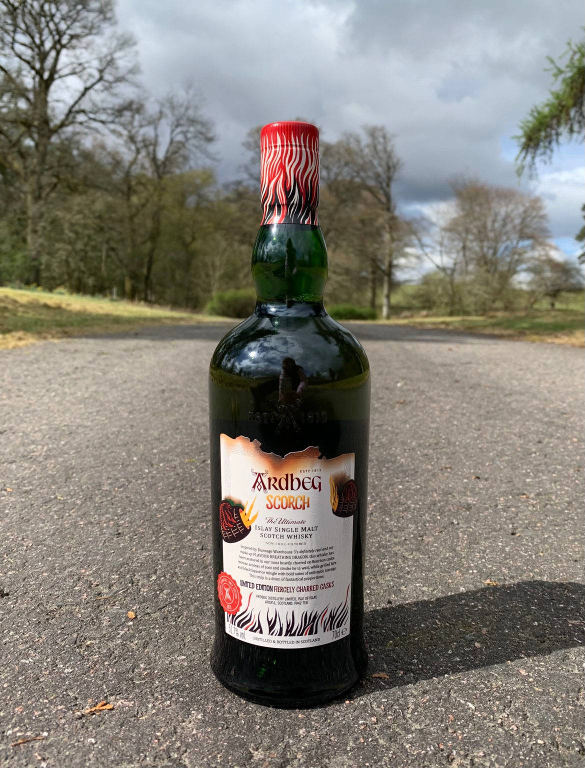 Ardbeg Scorch In The Middle Of The Road Background