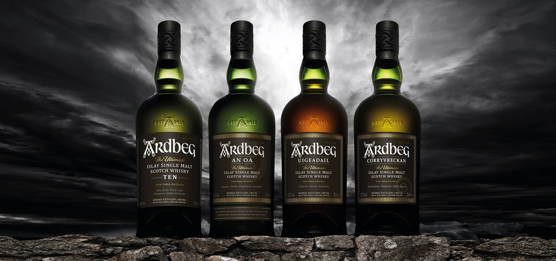 Ardbeg Whisky Collections At Stormy Weather