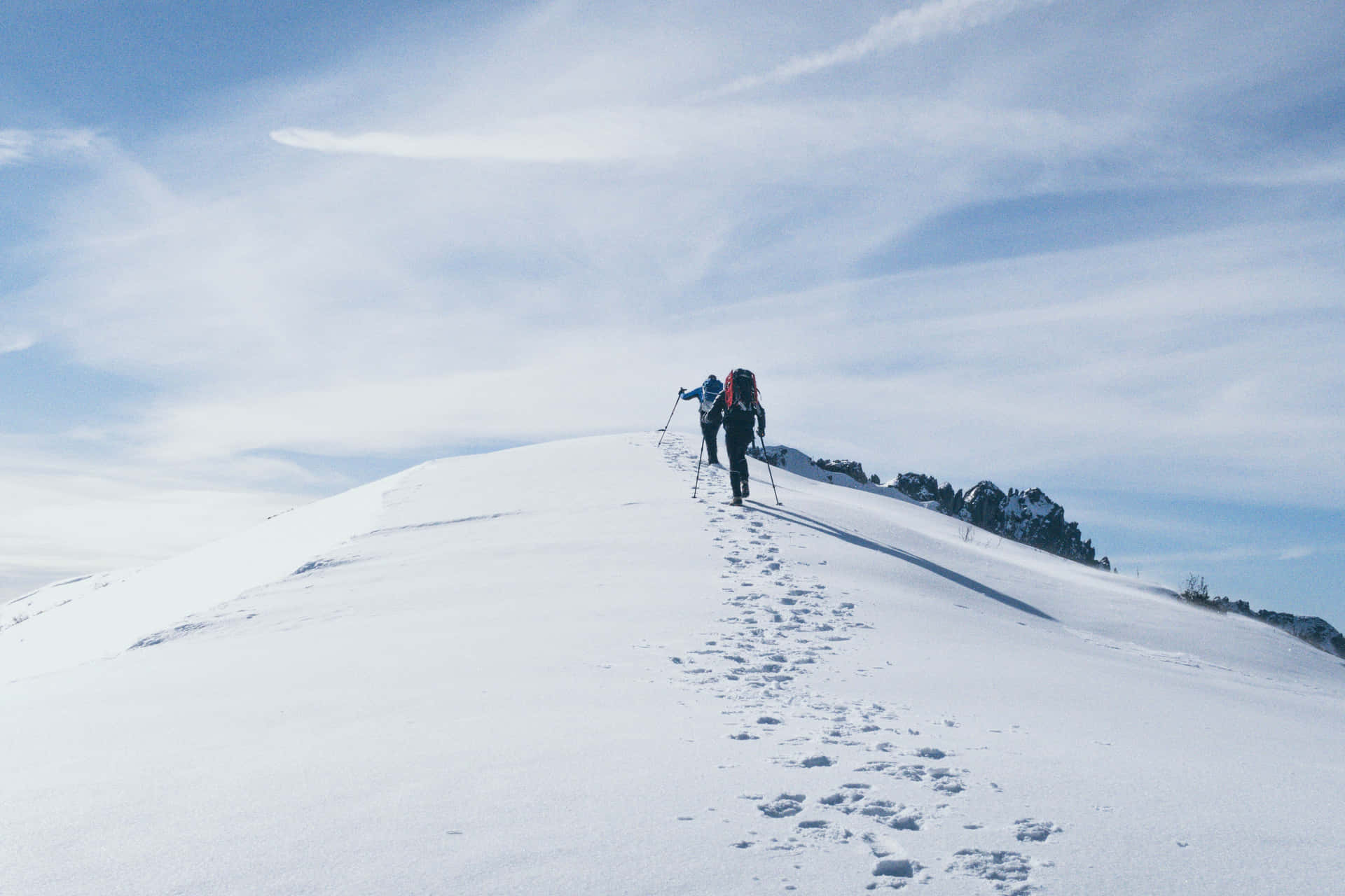 Arduous Mountaintop Trek Background