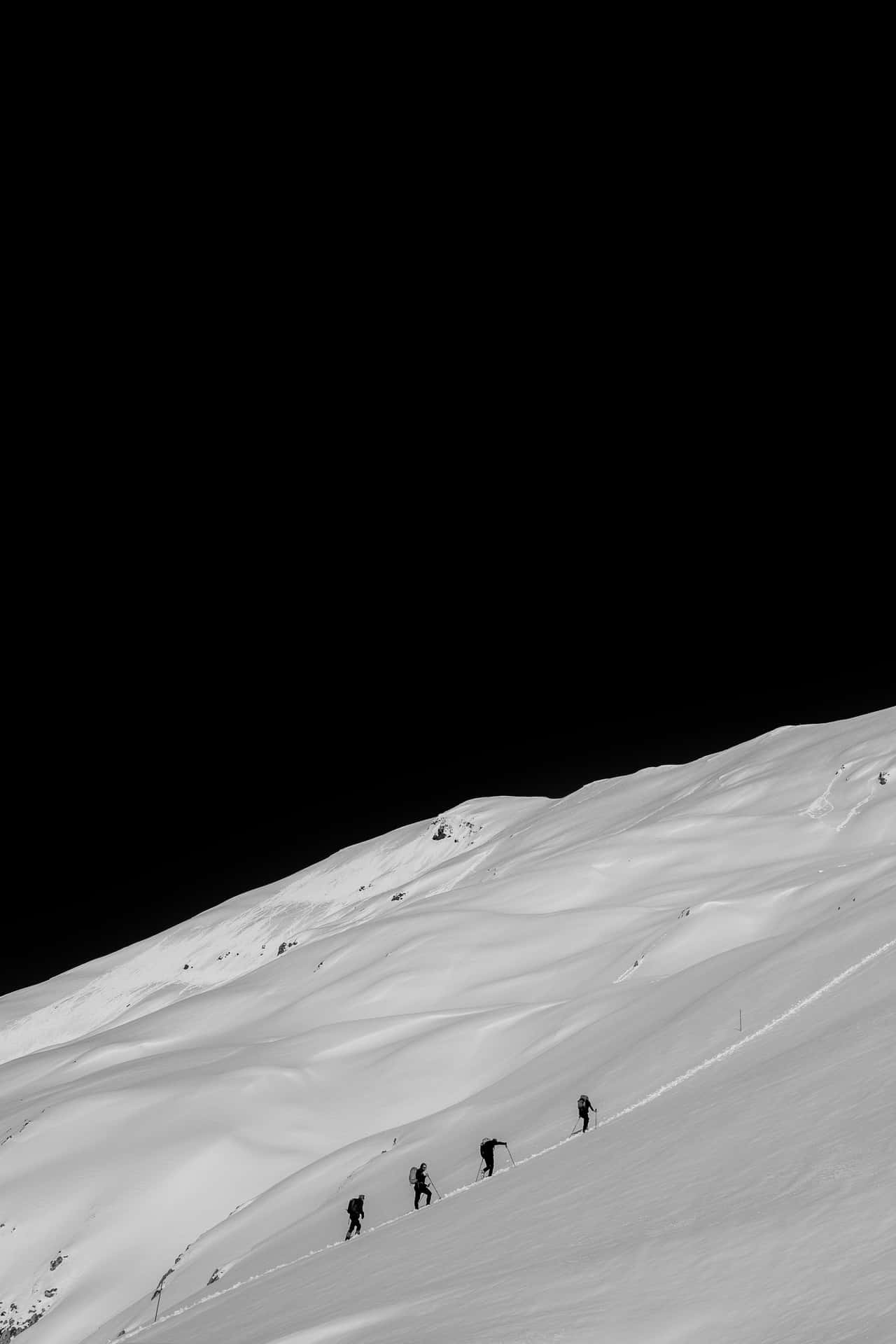 Arduous Snowy Trek Background