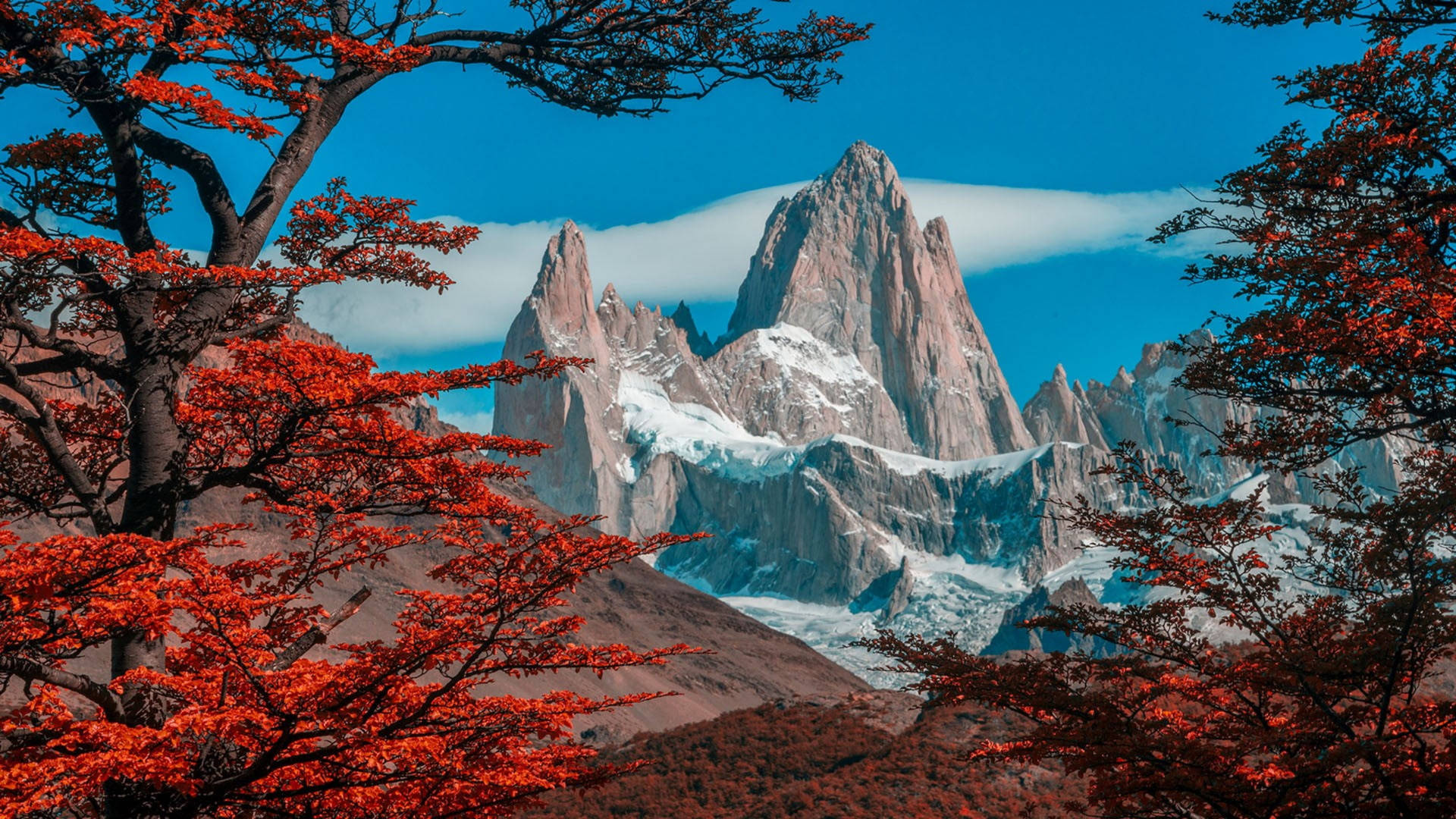 Argentina Fitz Roy Autumn Background