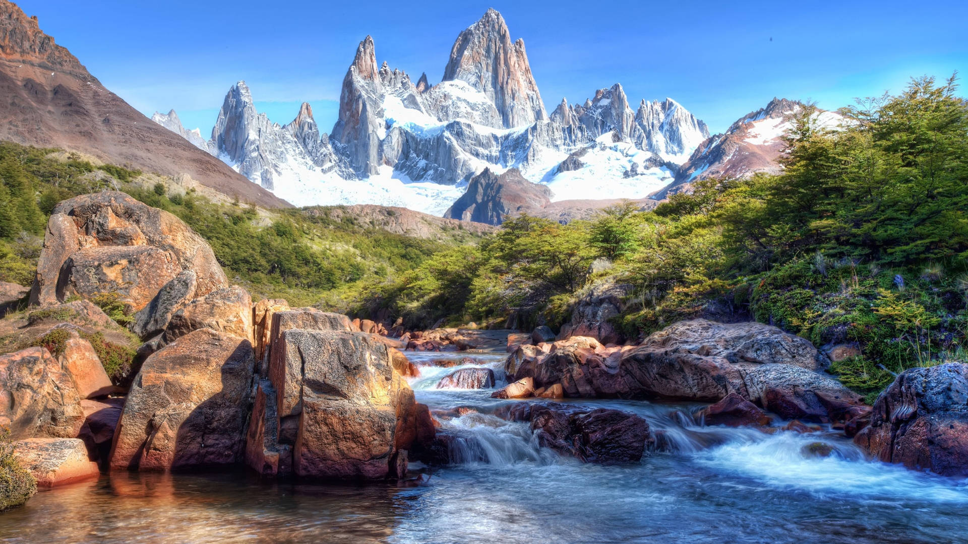 Argentina Fitz Roy Stream Background