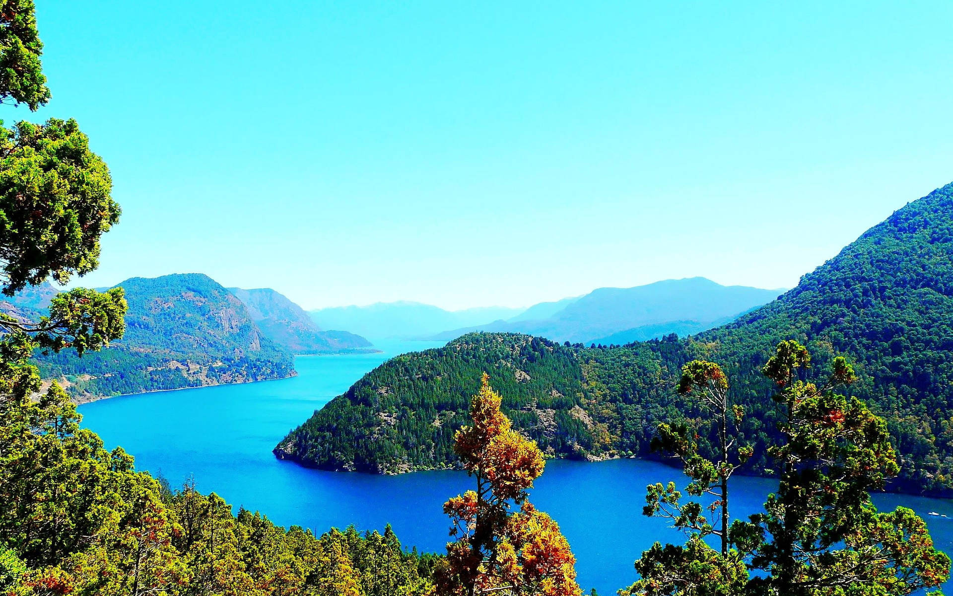 Argentina Lacar Lake Background