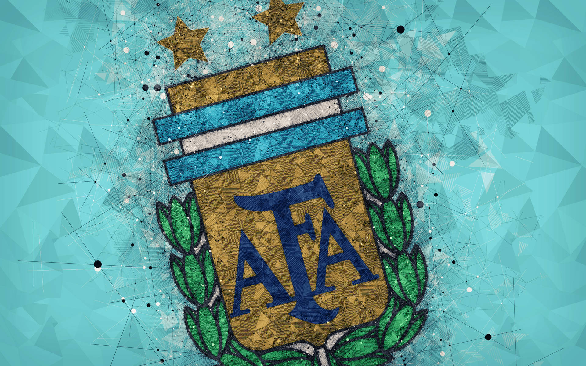 Argentina National Football Team Abstract Emblem Background