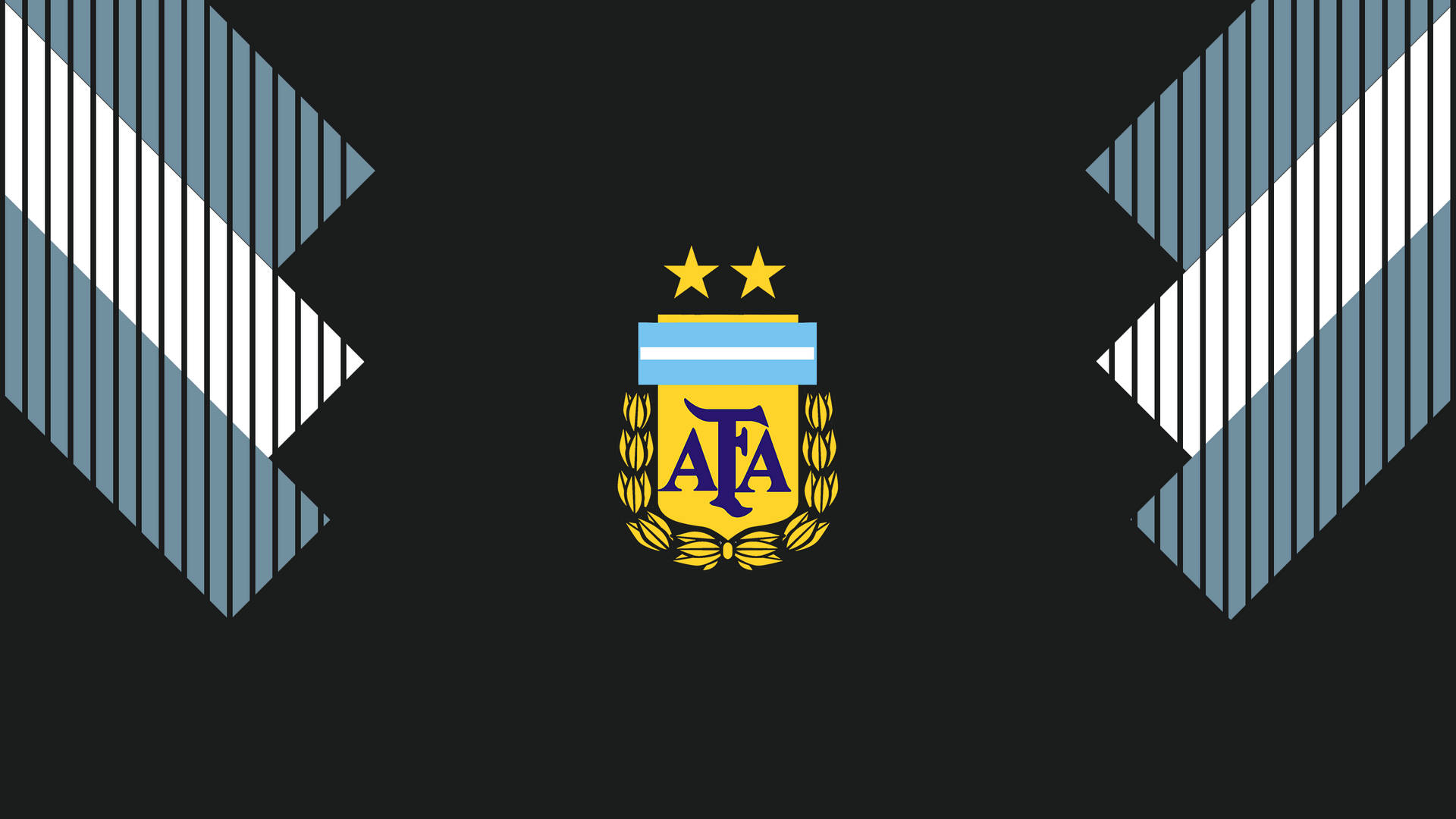 Argentina National Football Team Crest On A Black Background Background