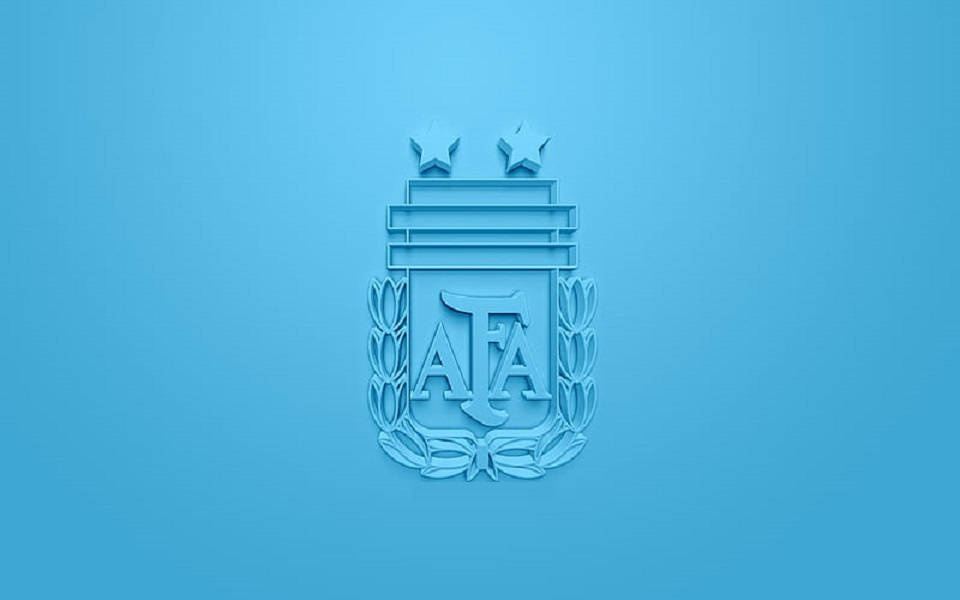 Argentina National Football Team Embossed Crest Background