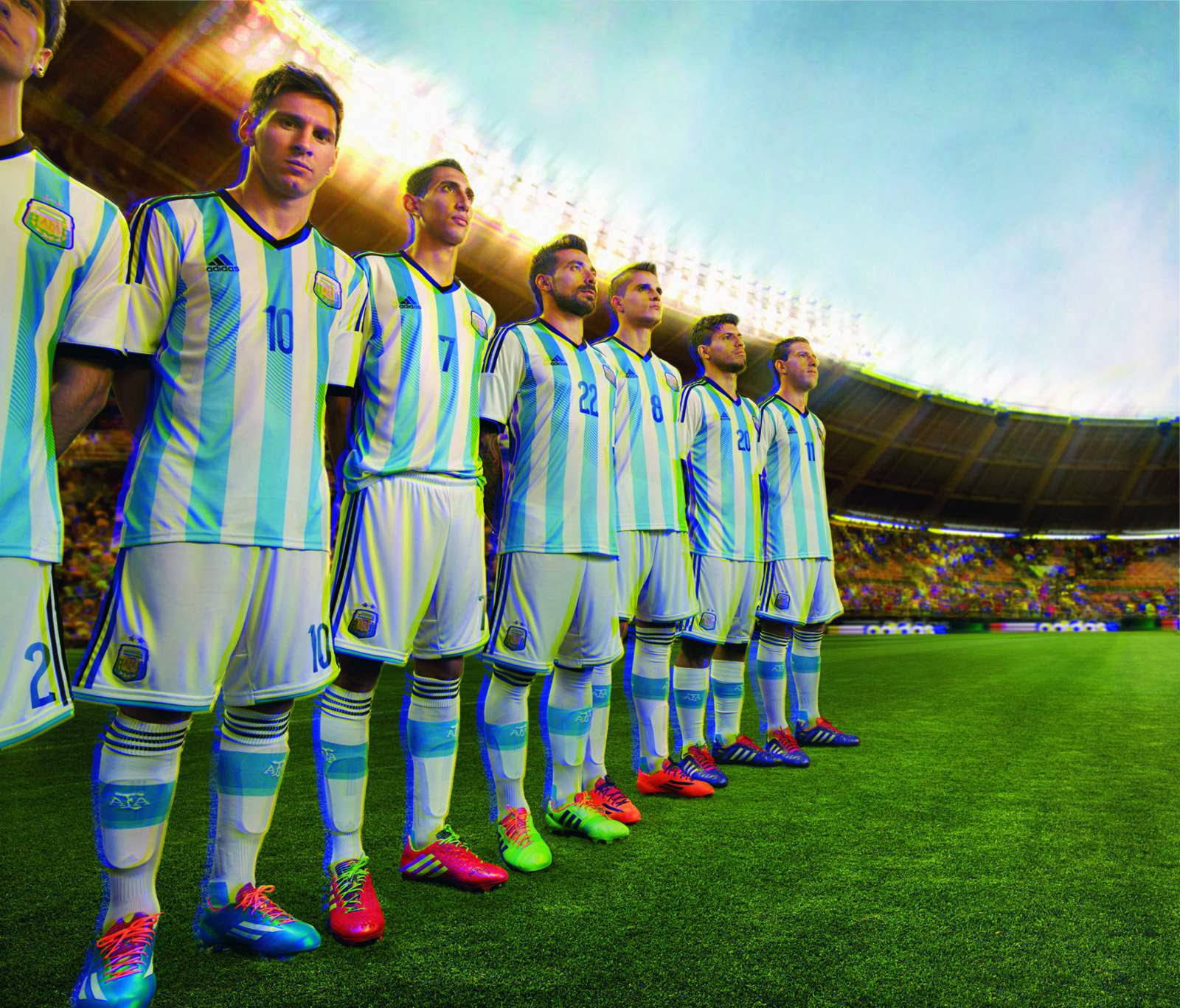 Argentina National Football Team Lined Up Background