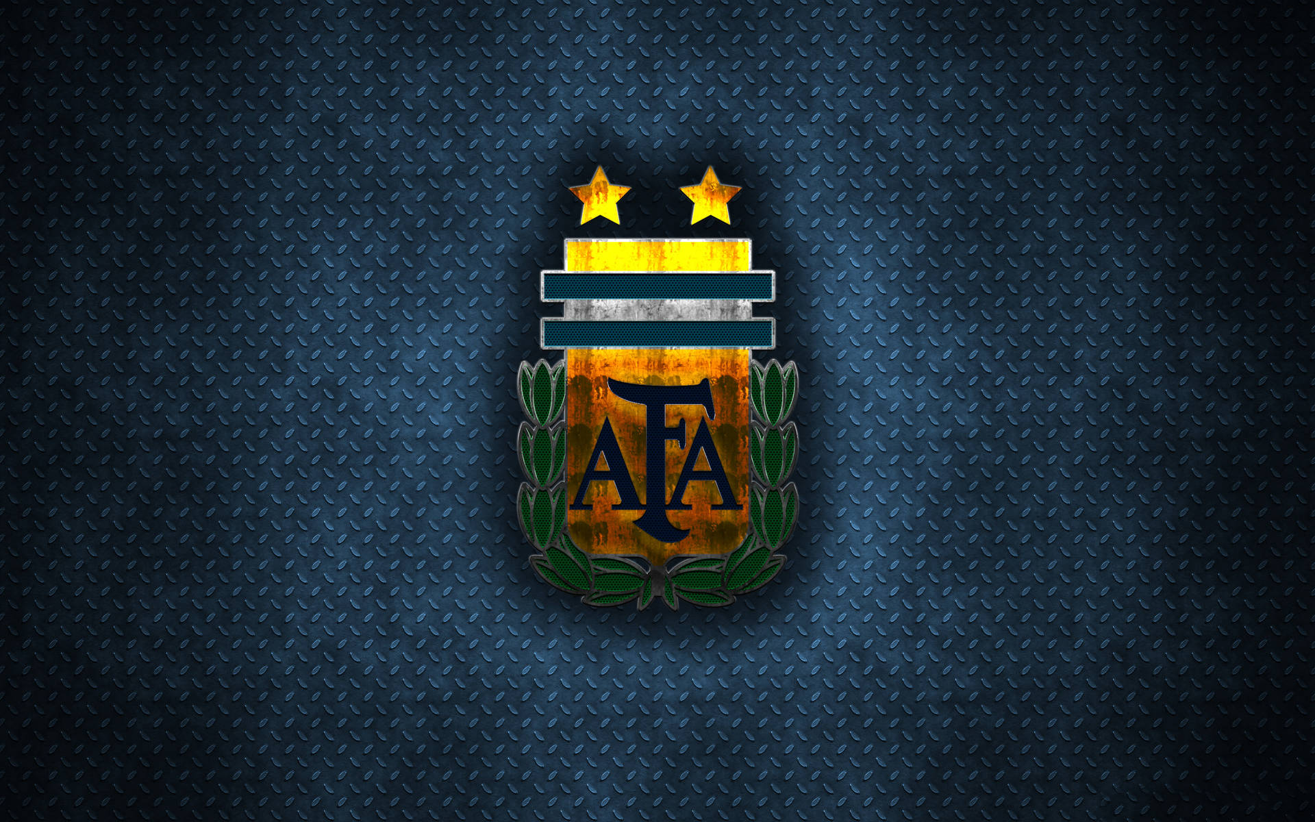 Argentina National Football Team Metallic Crest Background