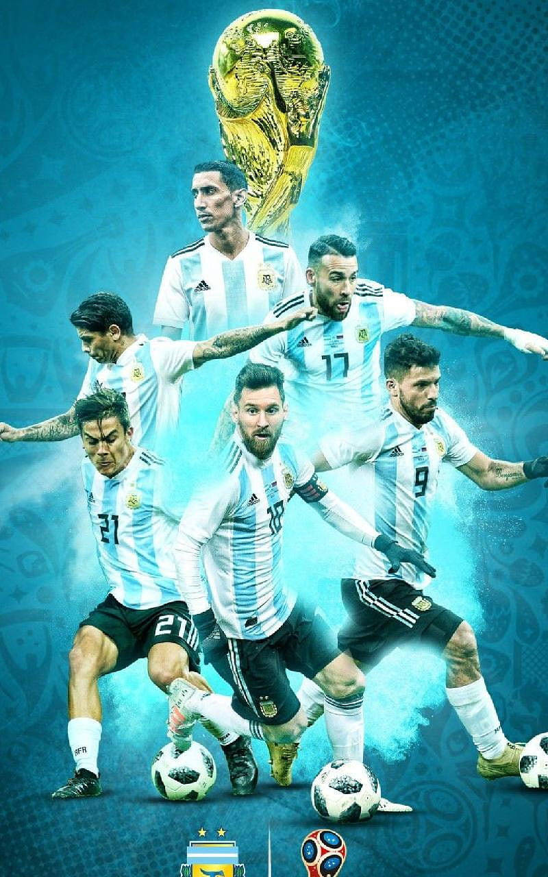 Argentina National Football Team Trophy Art Background