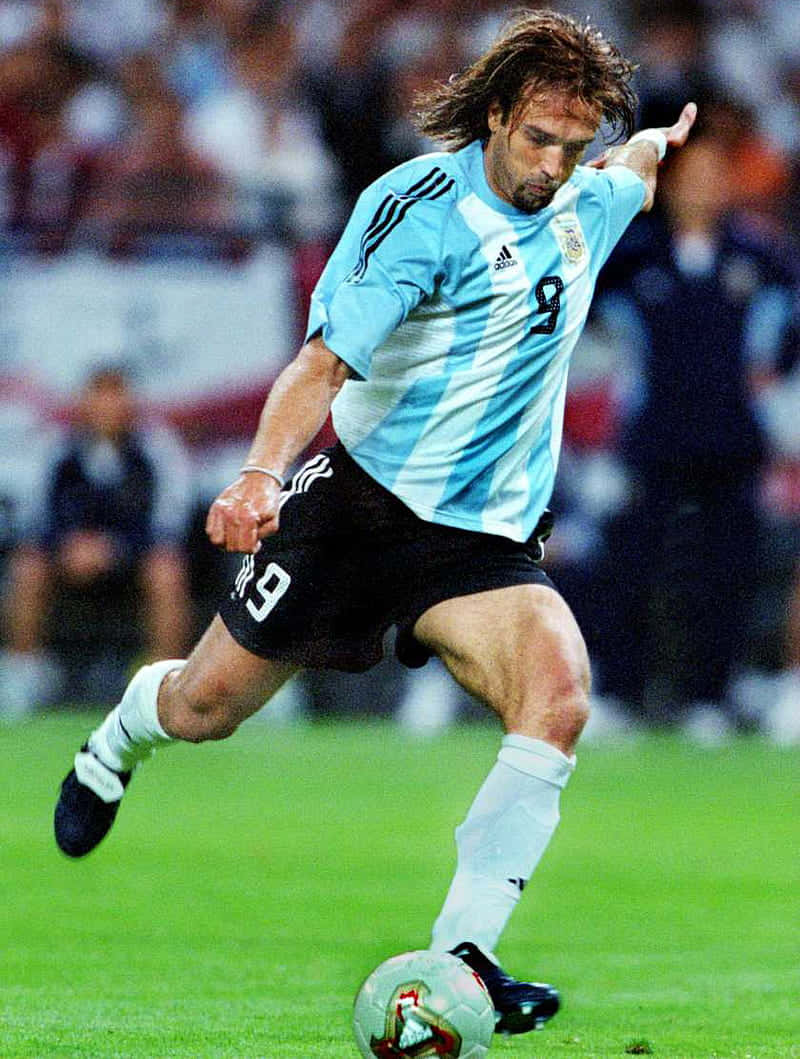 Argentina No. 9 Gabriel Batistuta Background