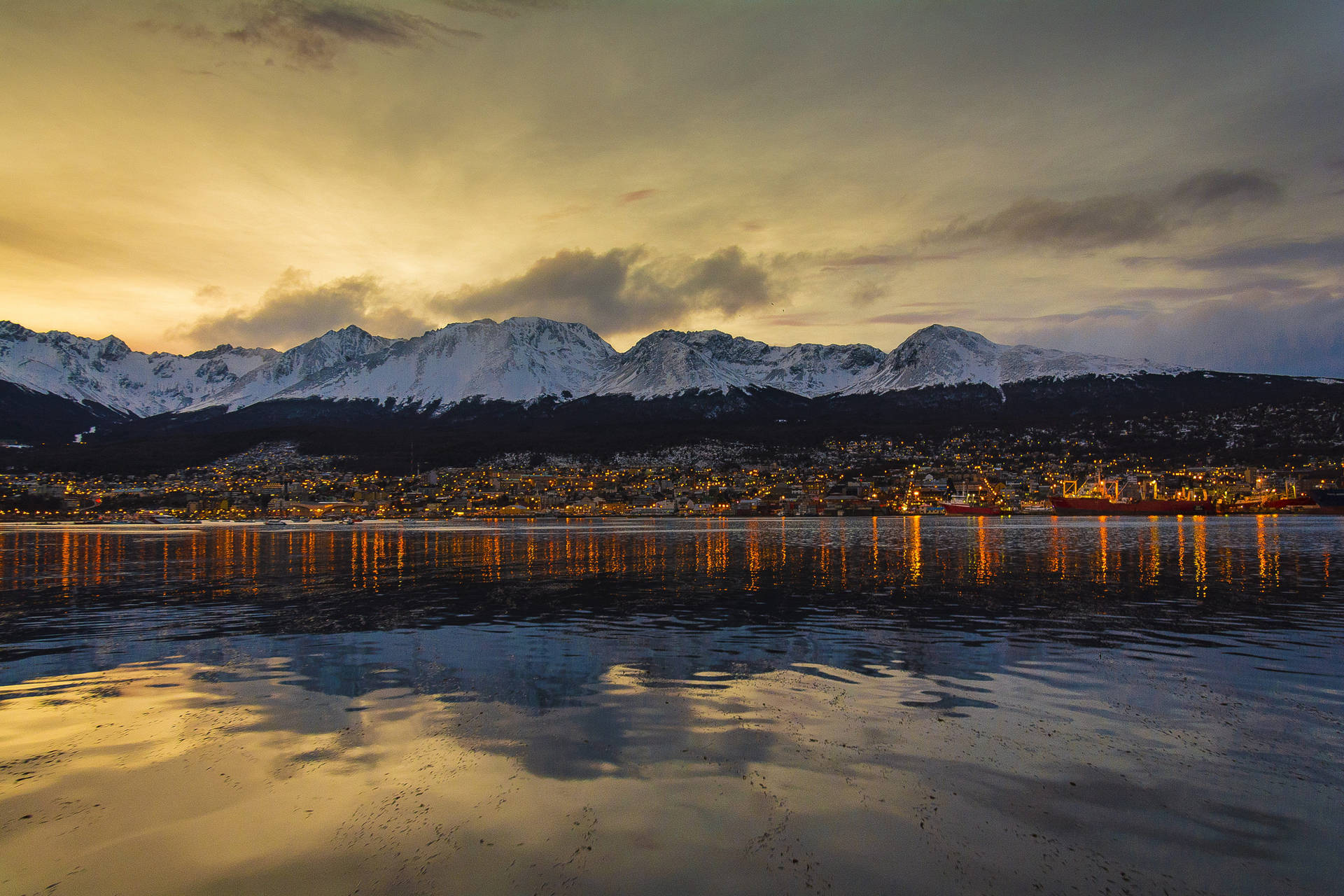 Argentina Ushuaia Sunrise Background