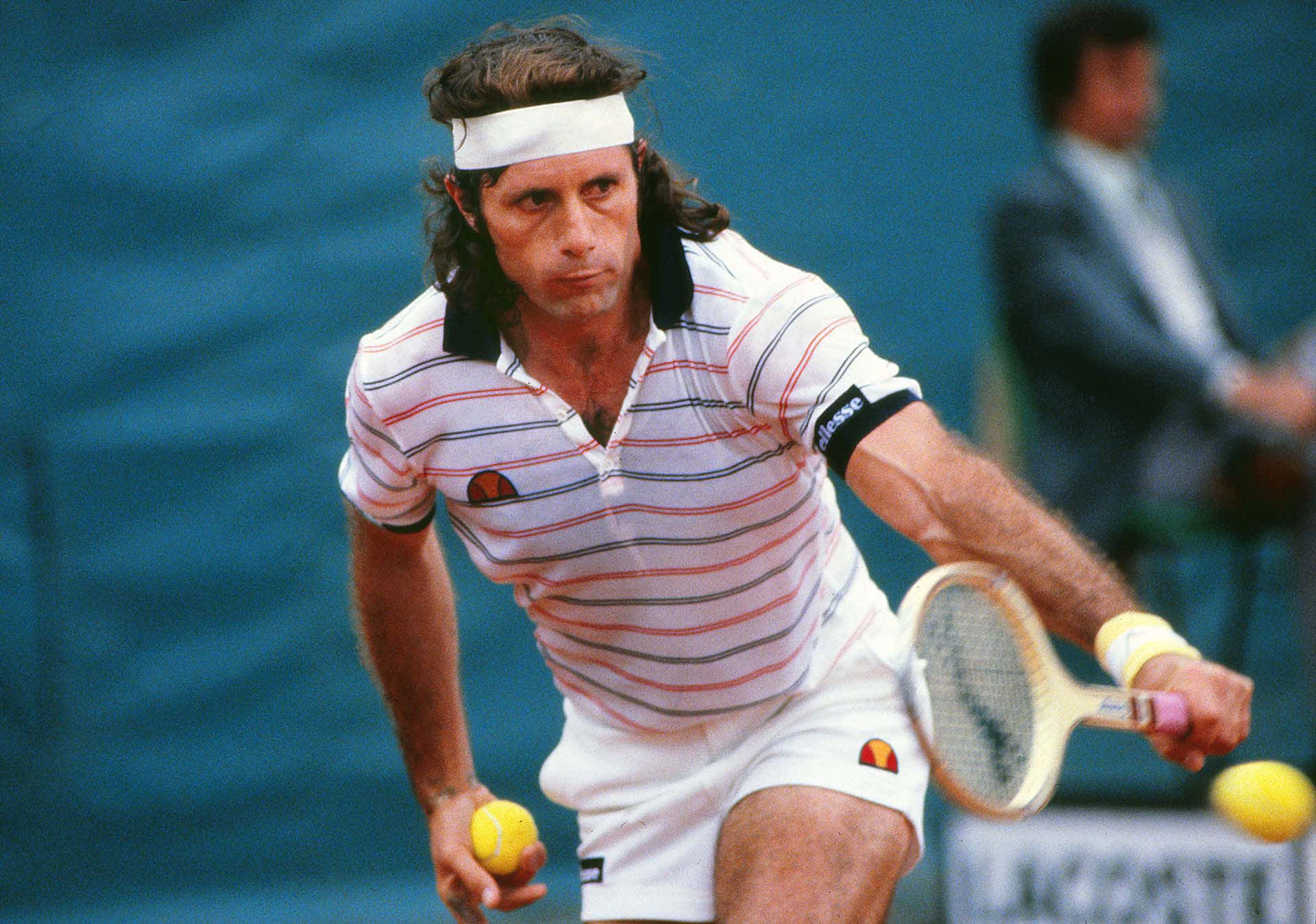 Argentine Tennis Player Guillermo Vilas At 1980 Us Open Background