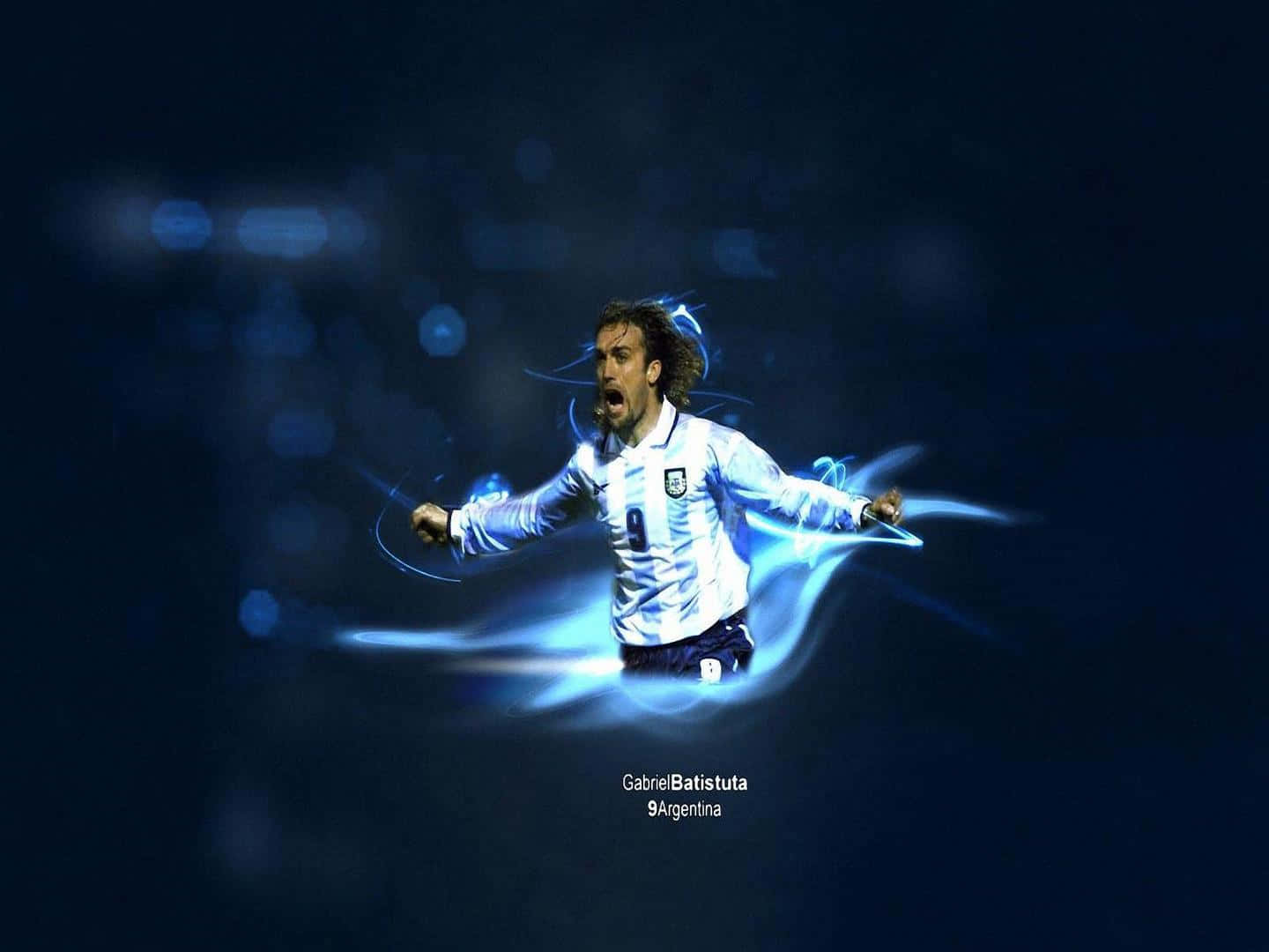 Argentinian Football Player Gabriel Batistuta Poster Background