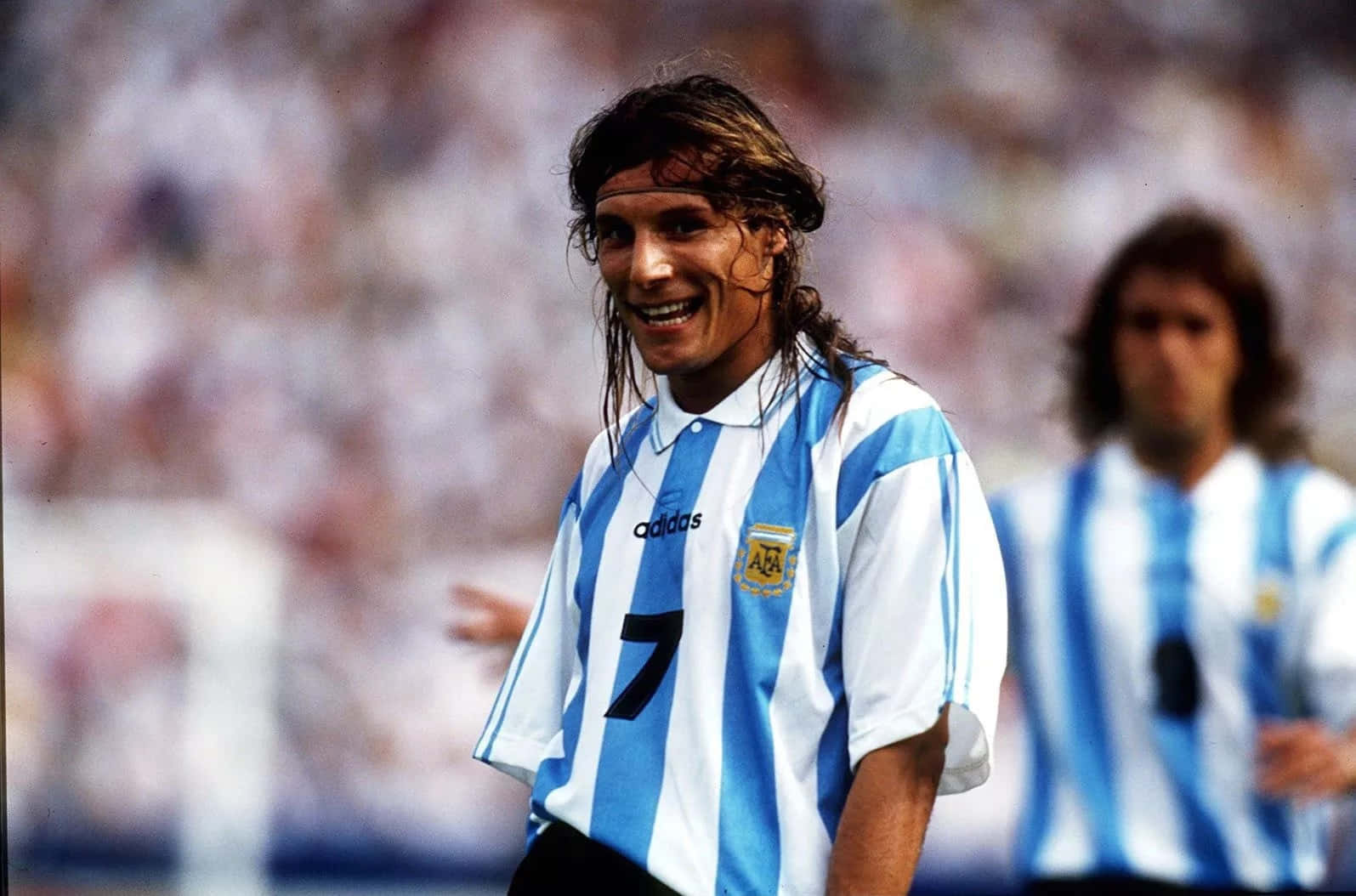 Argentinian Footballer Number Seven Background