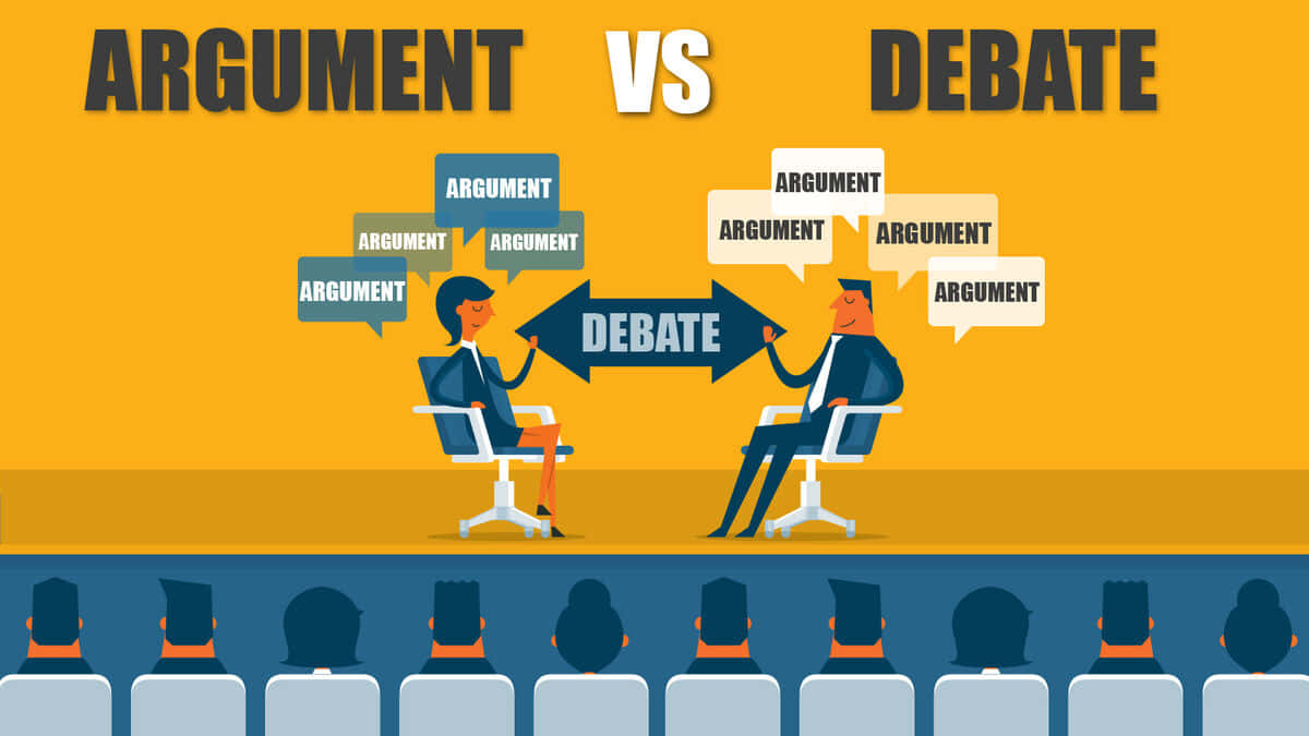 Argument Versus Debate Illustration Background