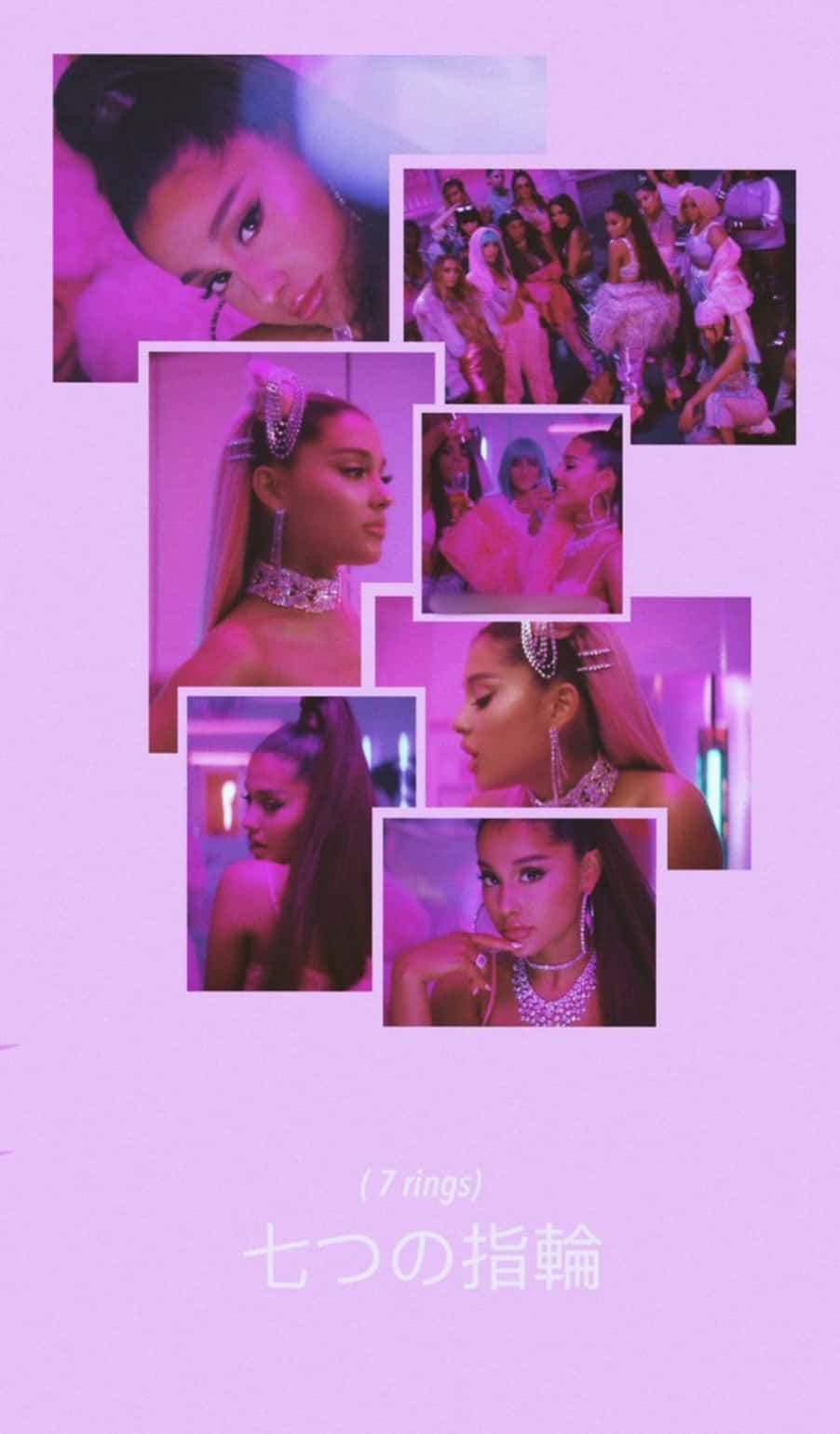 Ariana Grande 7 Rings Collage Background