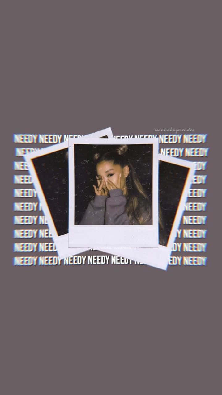 Ariana Grande Aesthetic Polaroids Background