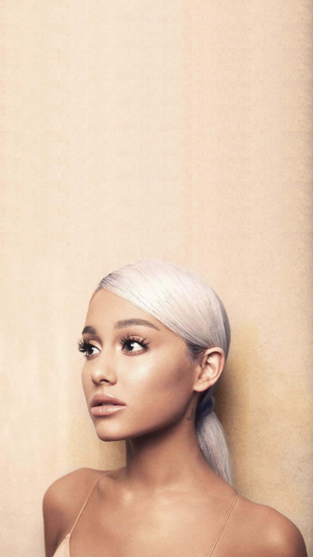 Ariana Grande: Artistic Beauty In A Vintage Aesthetic Background