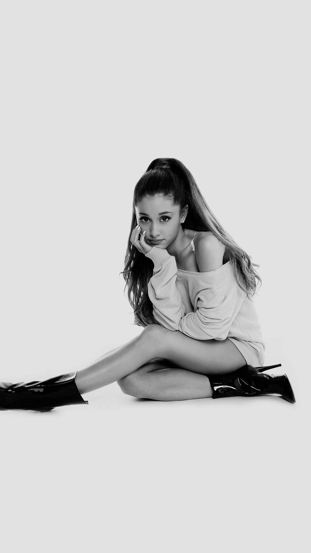 Ariana Grande Black Boots Background