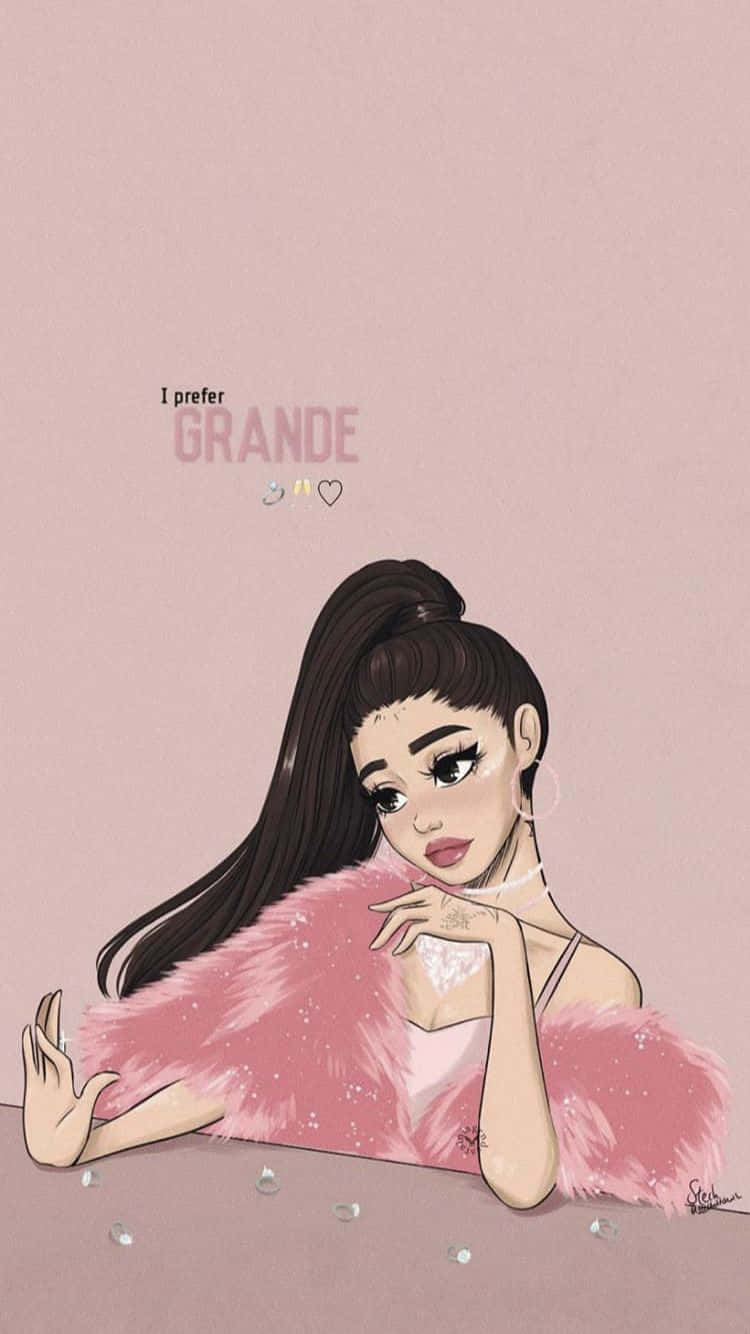 Ariana Grande Cartoon Aesthetic Background