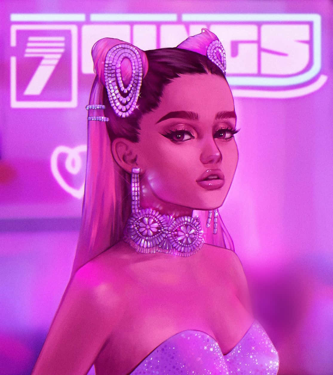 Ariana Grande Looks Stunning In Her Outfit To Promote 7 Rings Background
