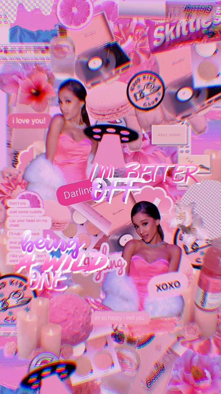 Ariana Grande Pink Aesthetic Background