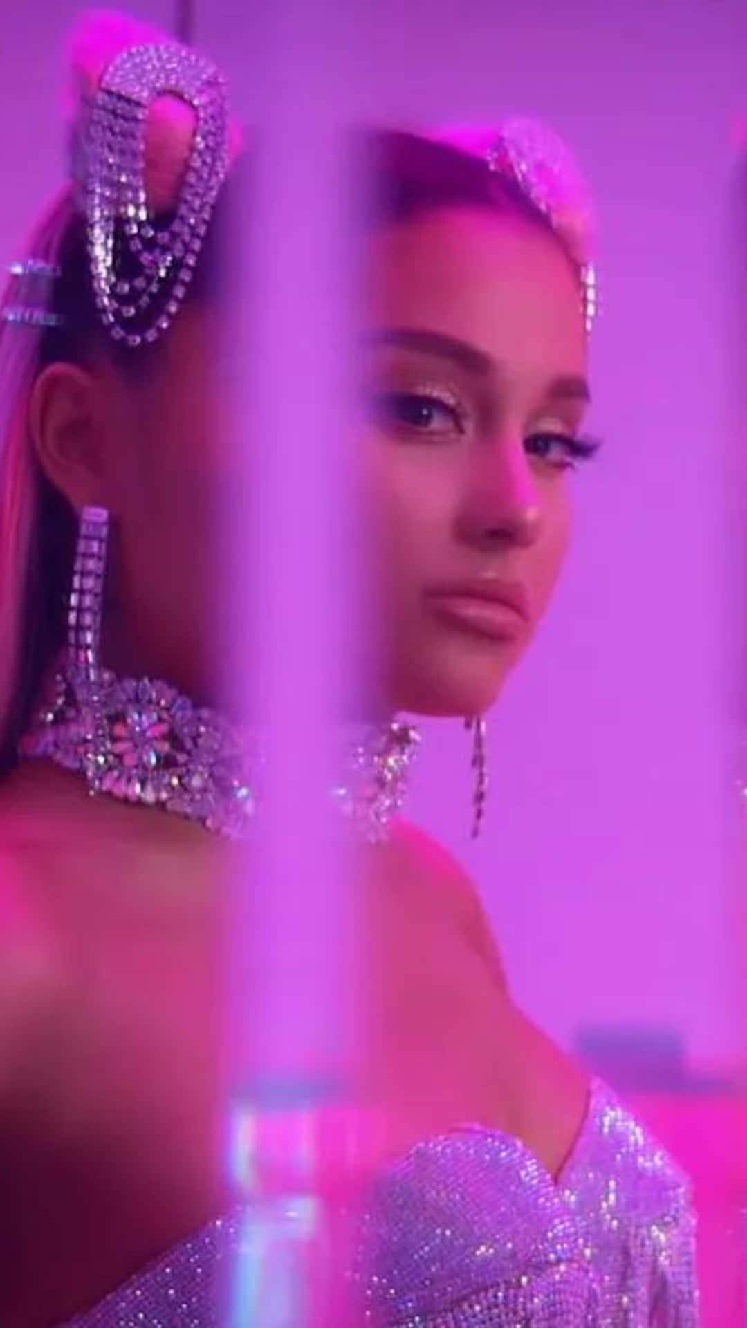 Ariana Grande Pink Glitter Background