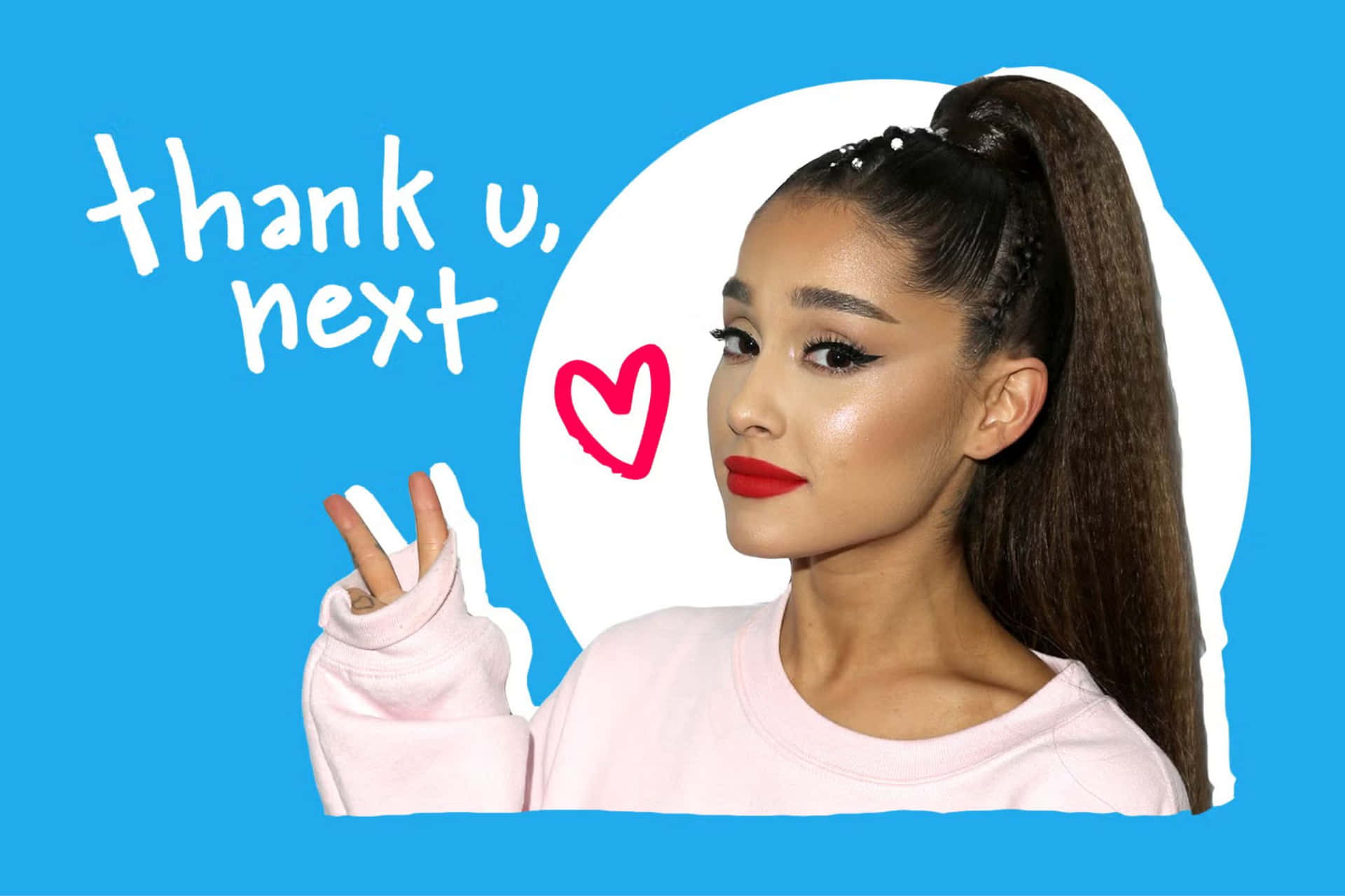 Ariana Grande Thank U Next Pose Background