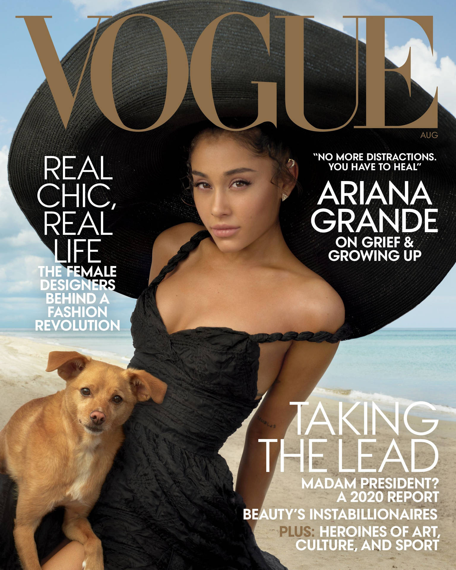 Ariana Grande Vogue Cover Background