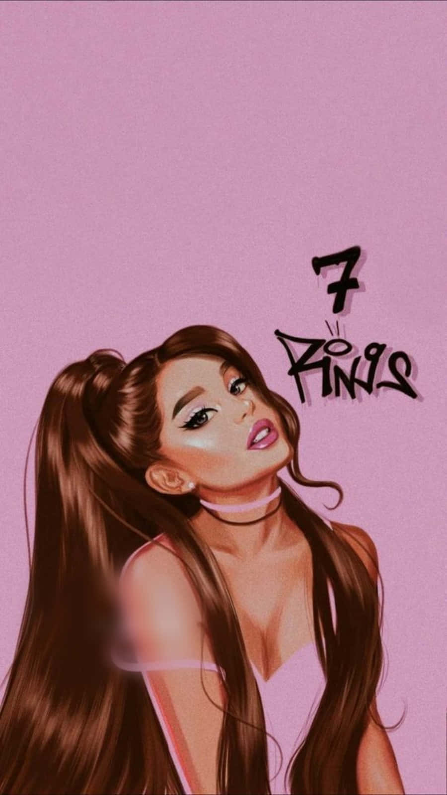 Ariana Grande With Her 7 Rings Background