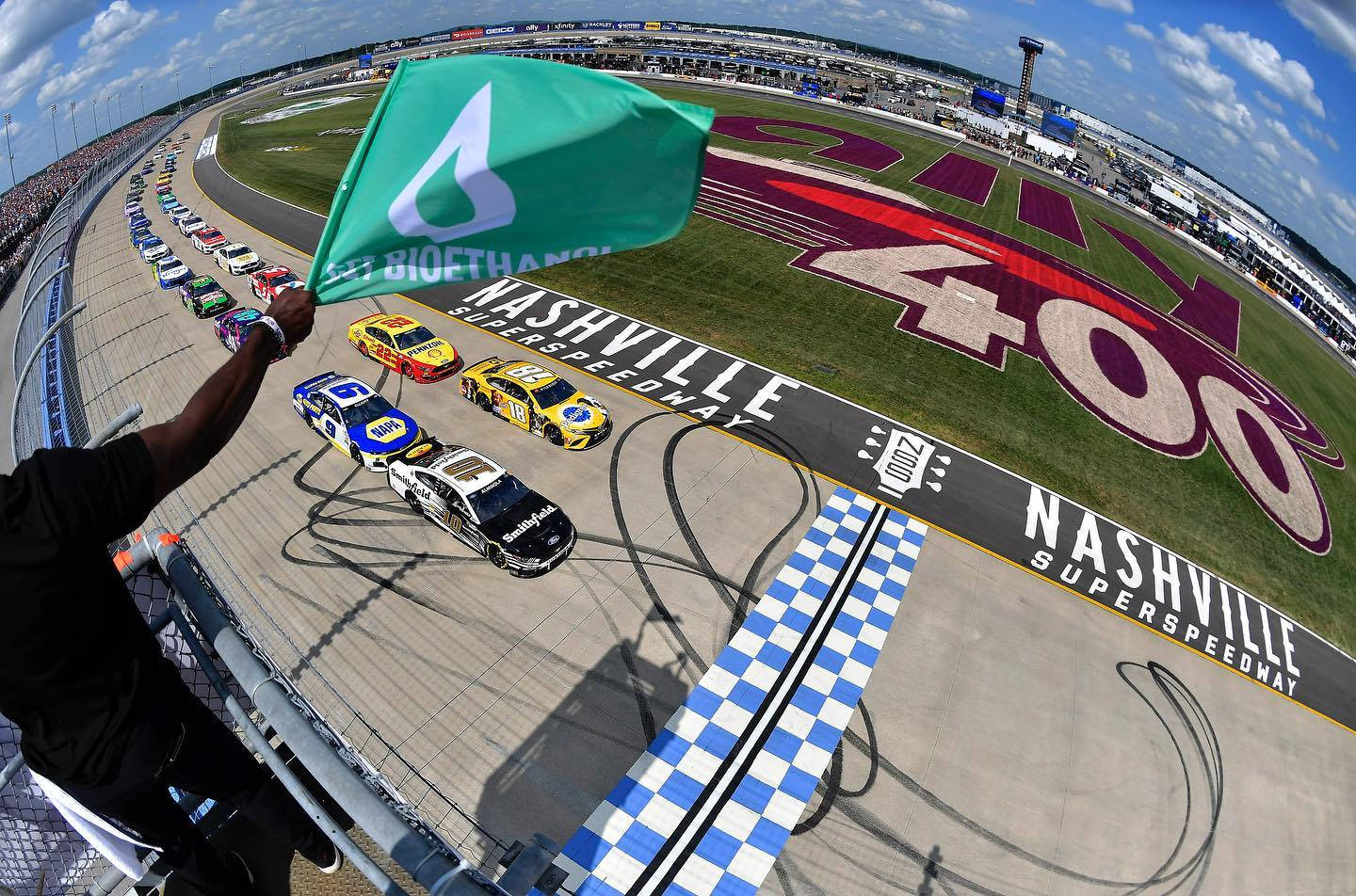 Aric Almirola Race Track Background