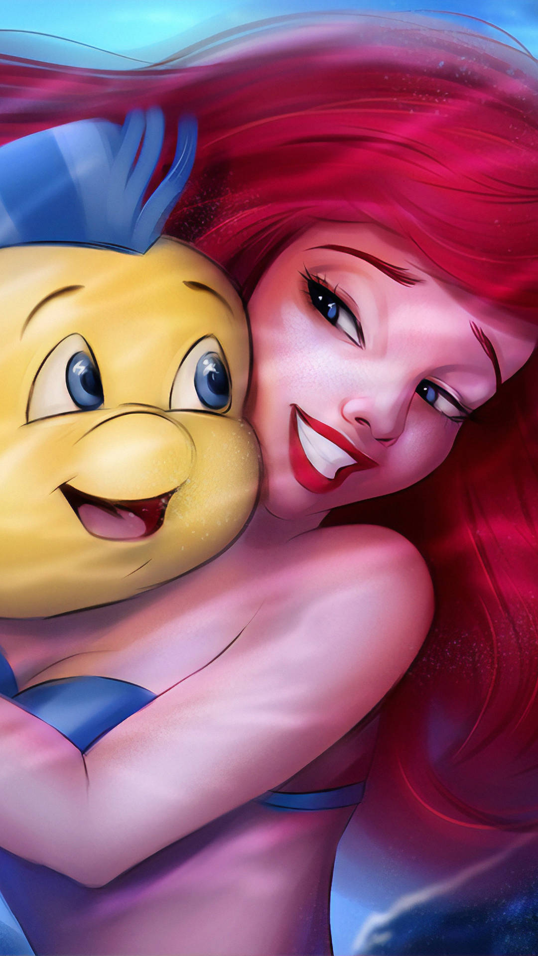 Ariel And Flounder 2160x3840 Background