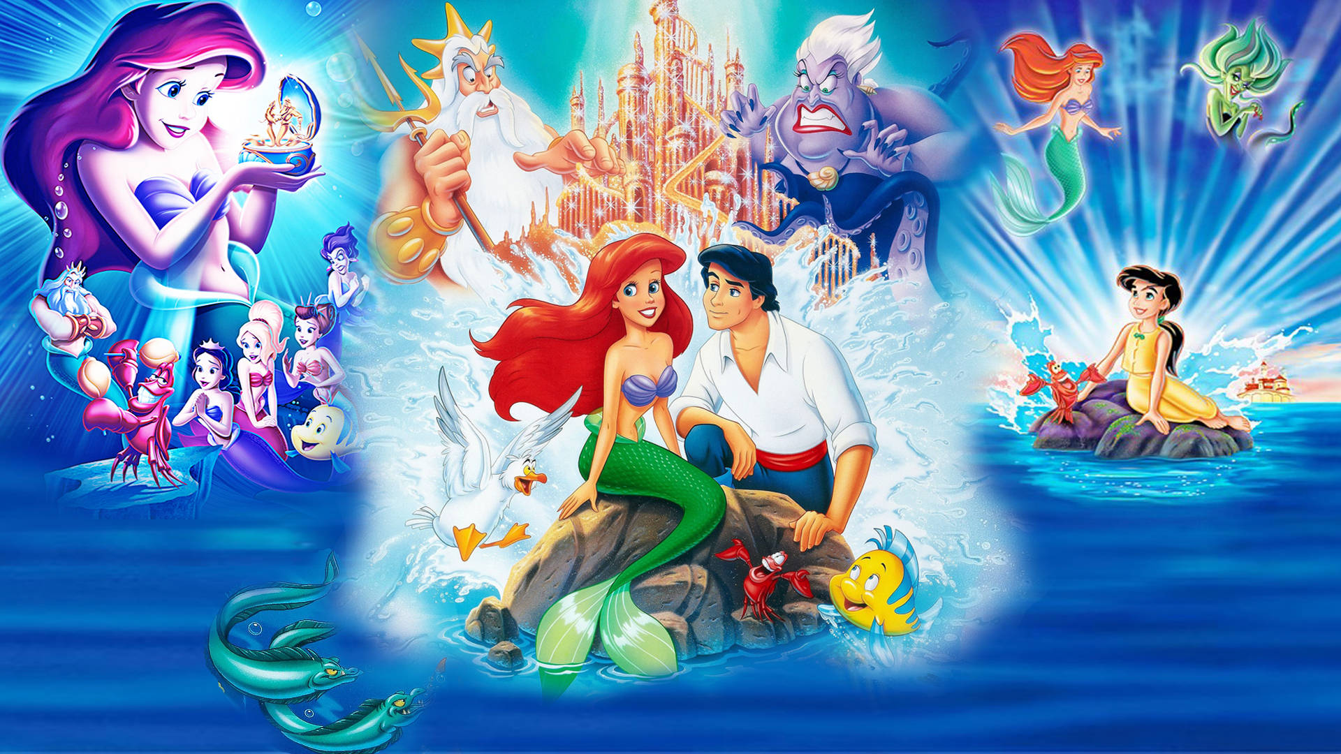 Ariel And Little Mermaid Cast Background
