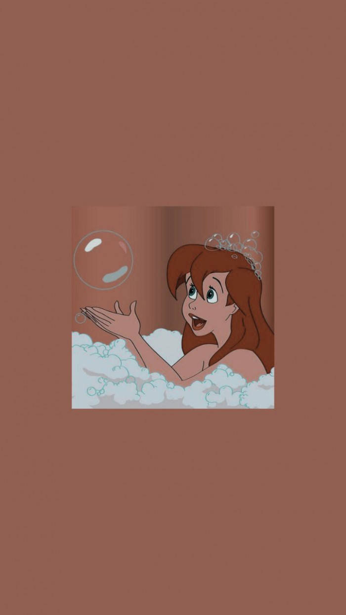 Ariel Bathing Aesthetic Cartoon Disney Background