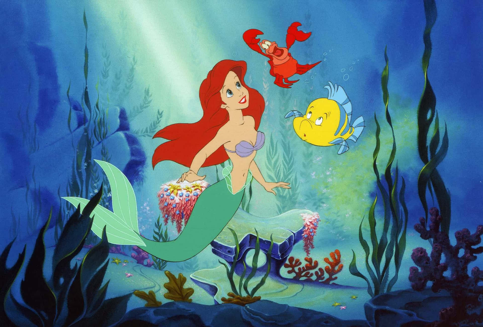 Ariel From Disney's The Little Mermaid Background