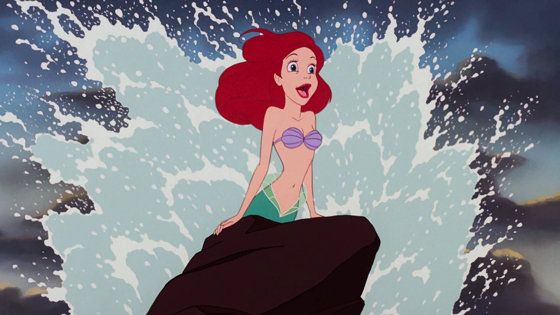 Ariel In Waves Background