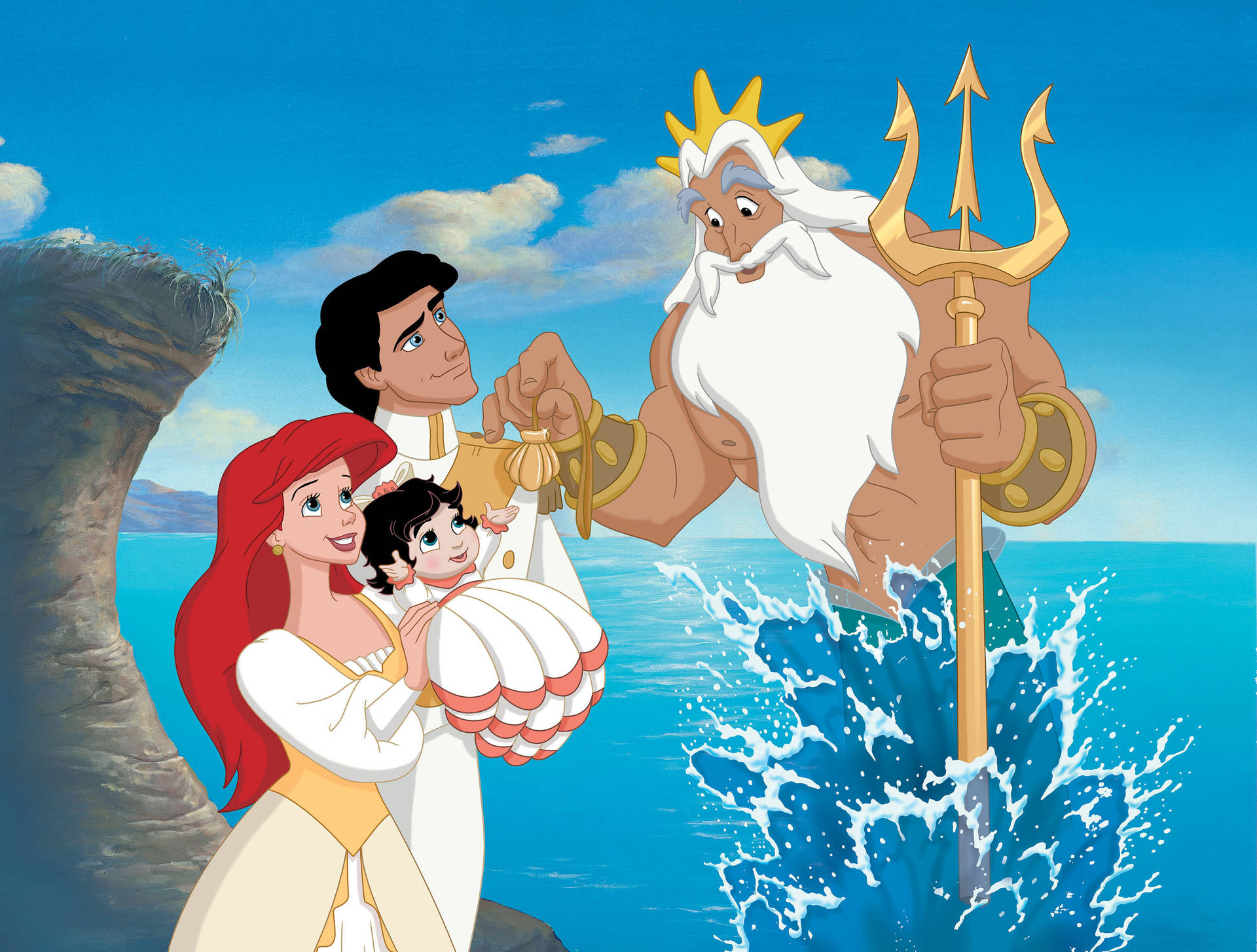 Ariel With Her Family Background