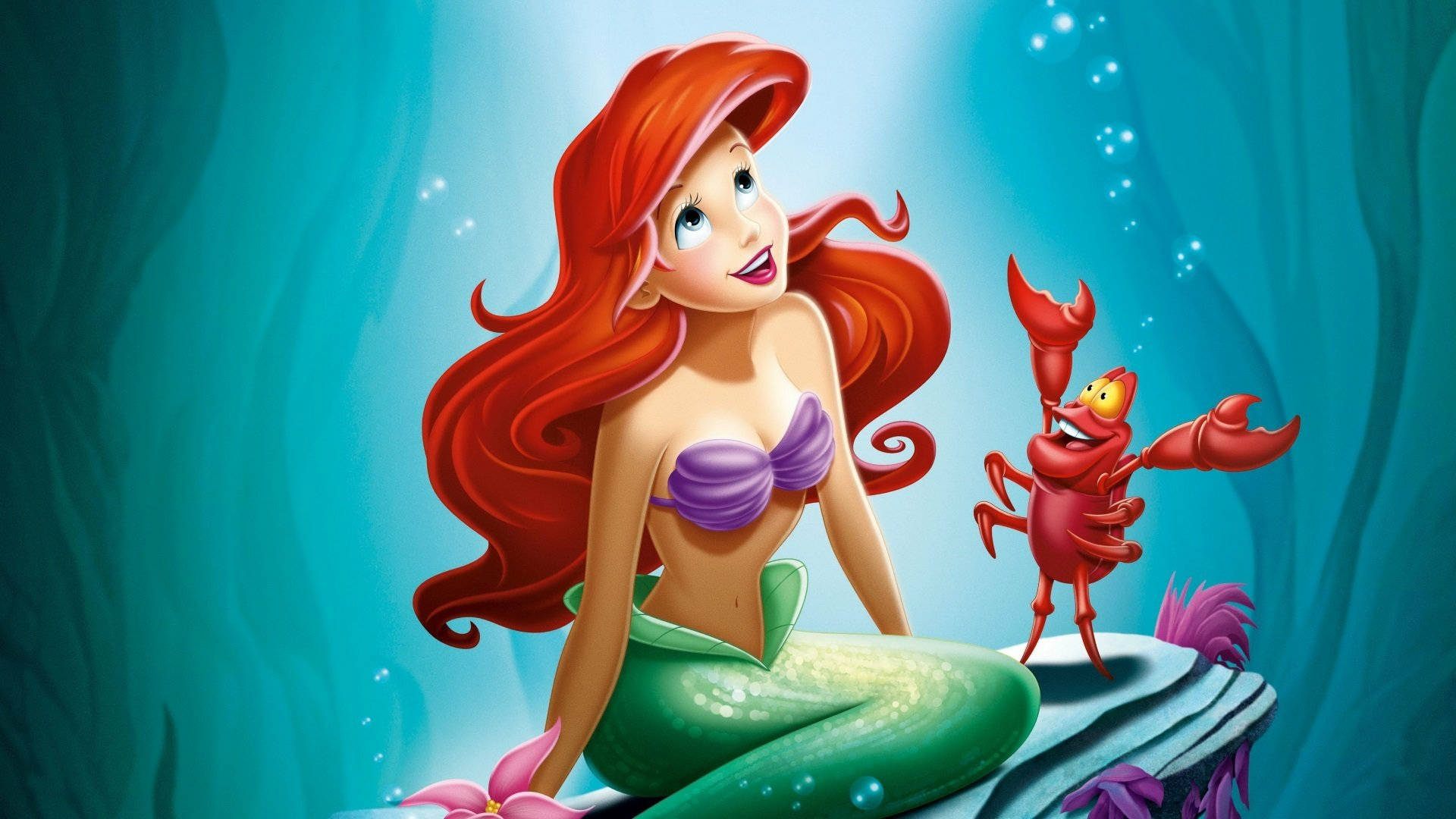 Ariel With Sebastian Background