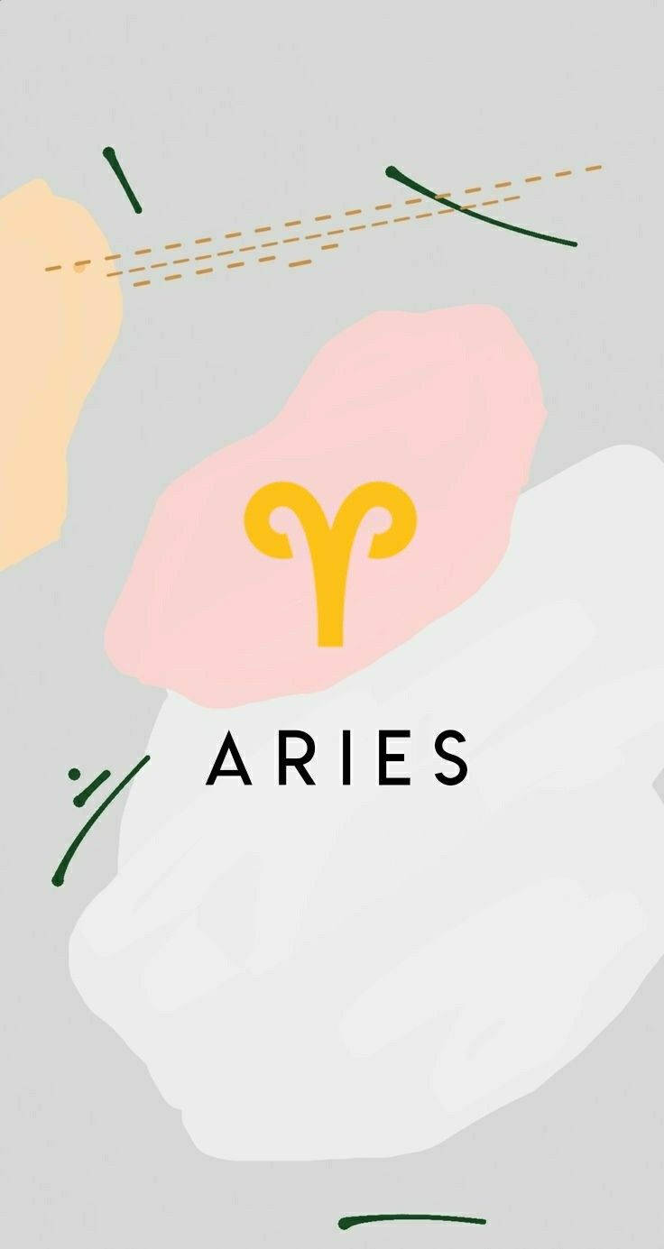 Aries Aesthetic In Modern Graphic Design Background
