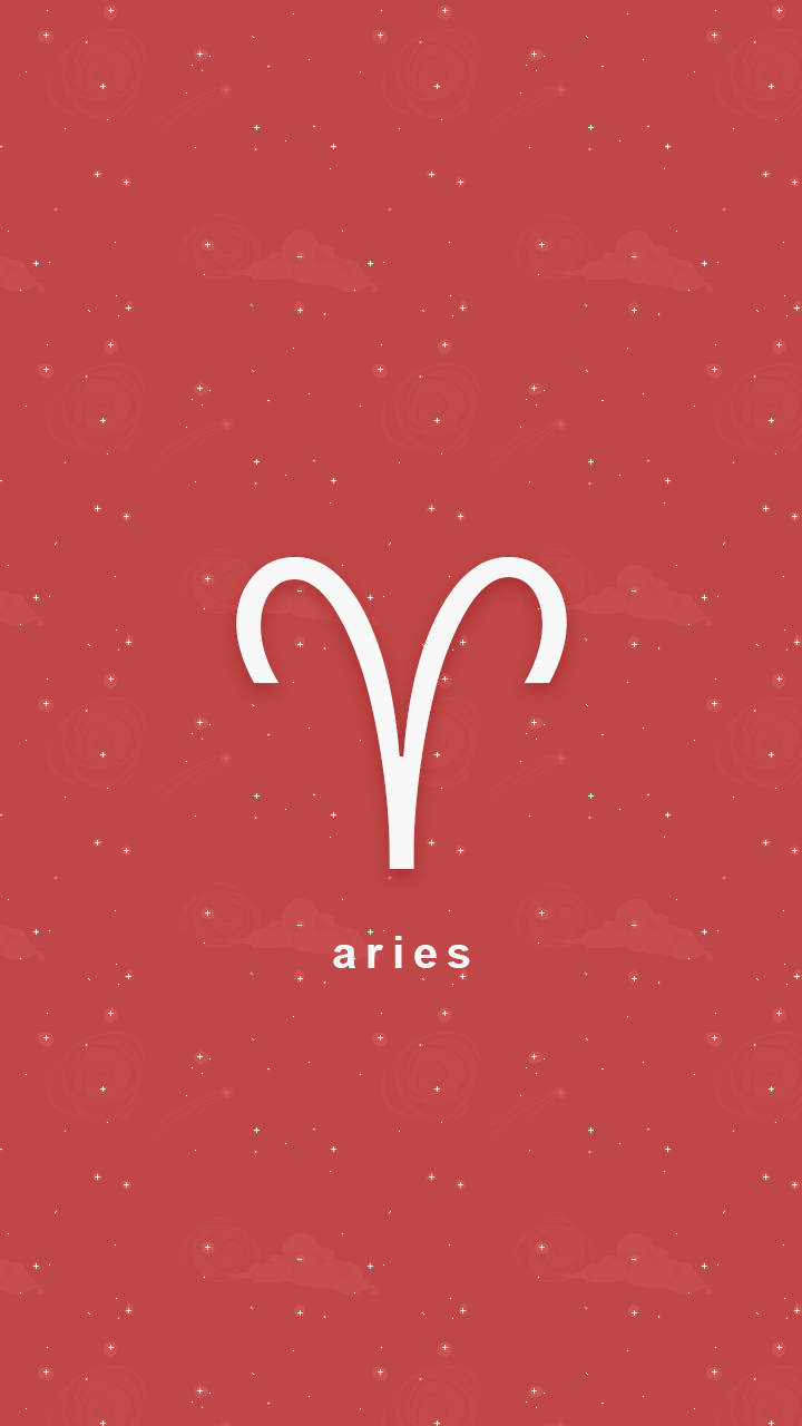 Aries Aesthetic Red Sparkly Background Background