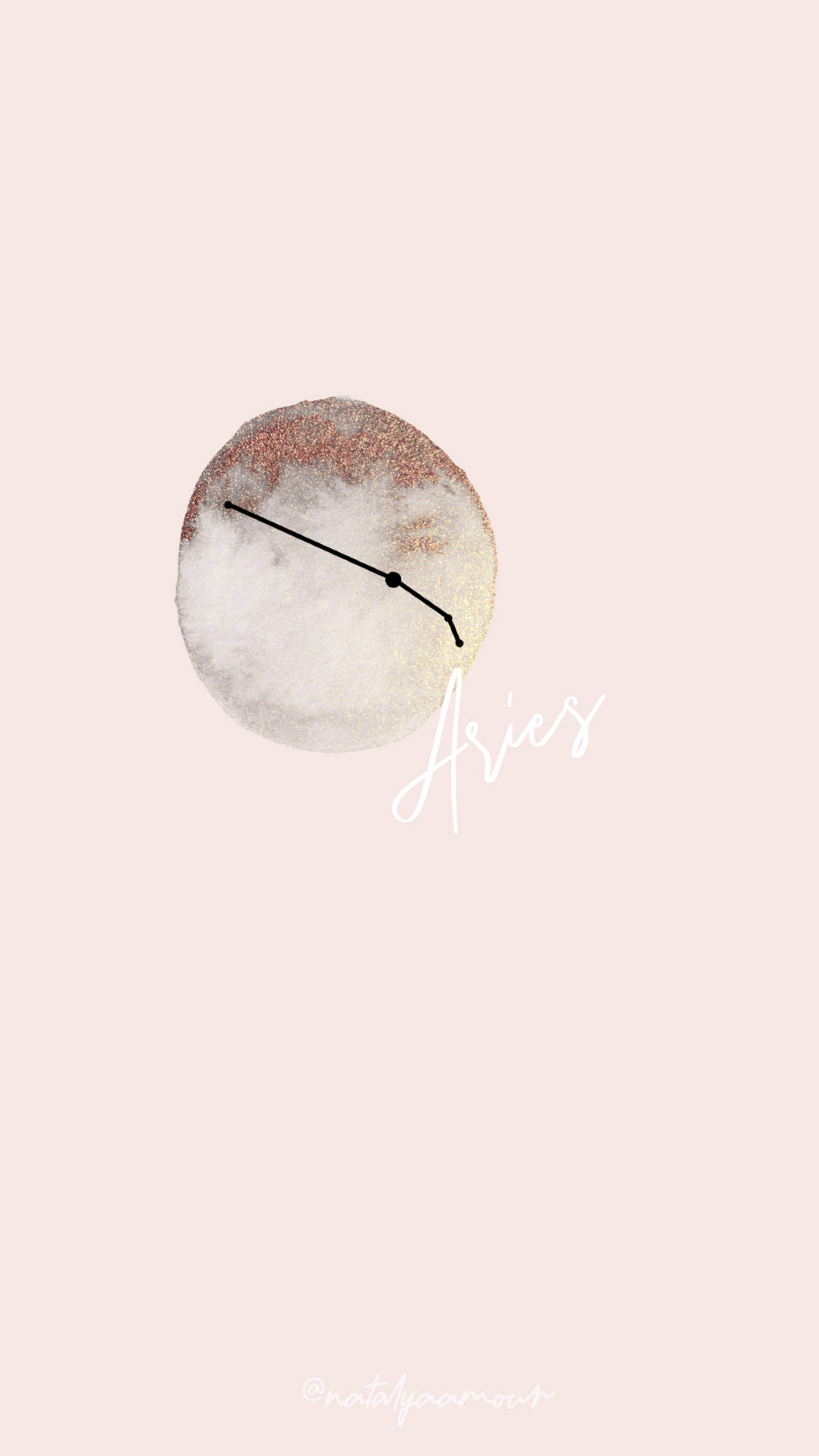 Aries Aesthetic With Constellation Background