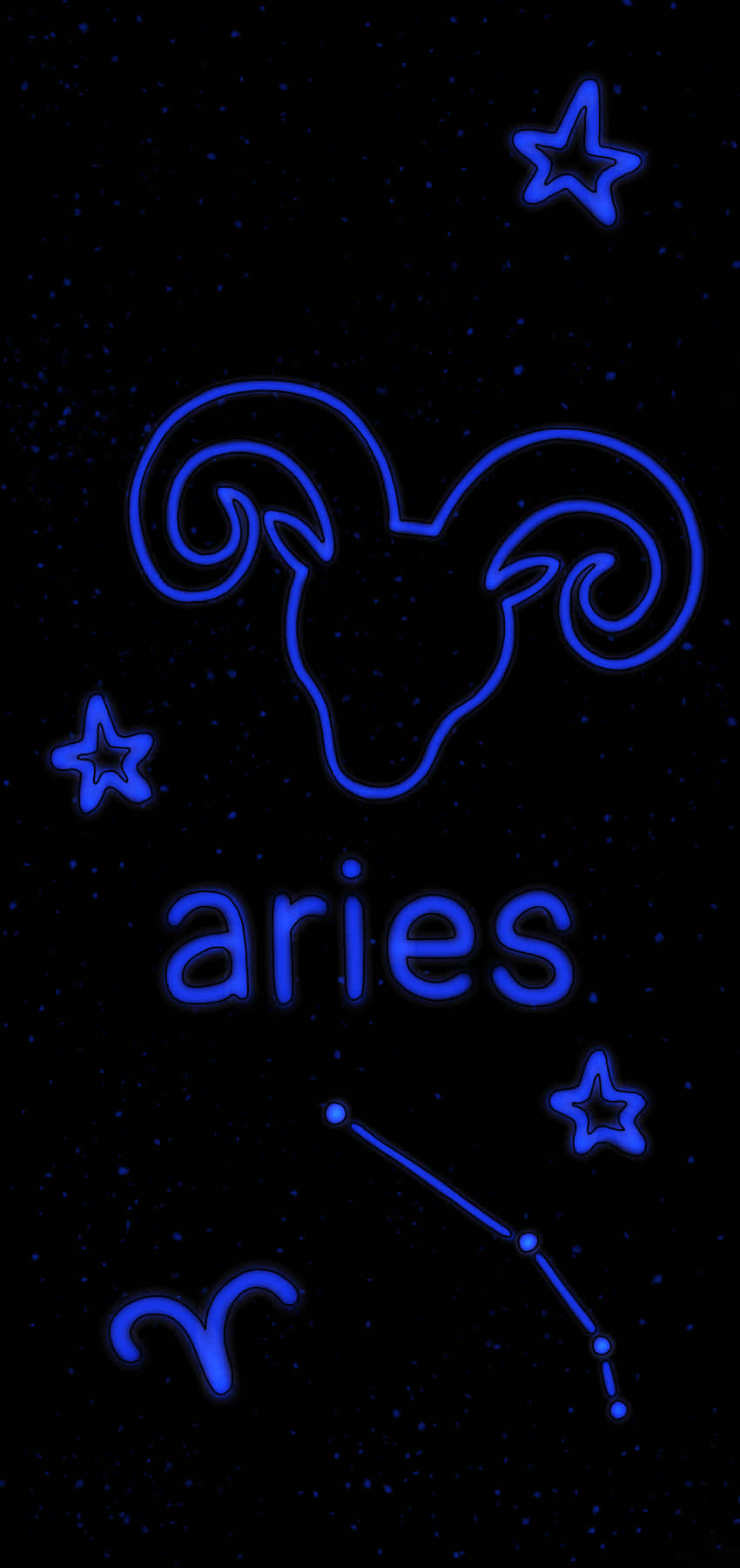 Aries Iphone Blue Line Art Background