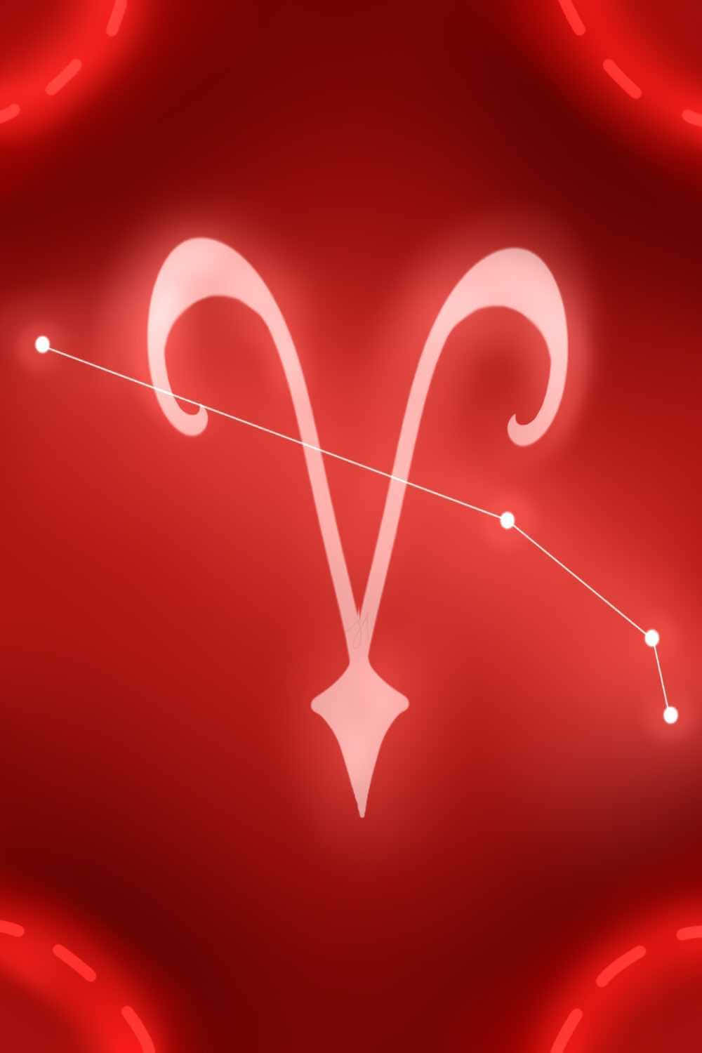 Aries Iphone Red Glow Background
