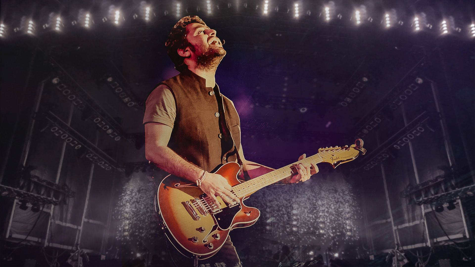 Arijit Singh Playing An Electric Guitar