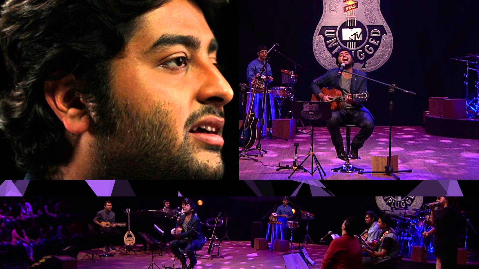 Arijit Singh Song Performance Collage Background