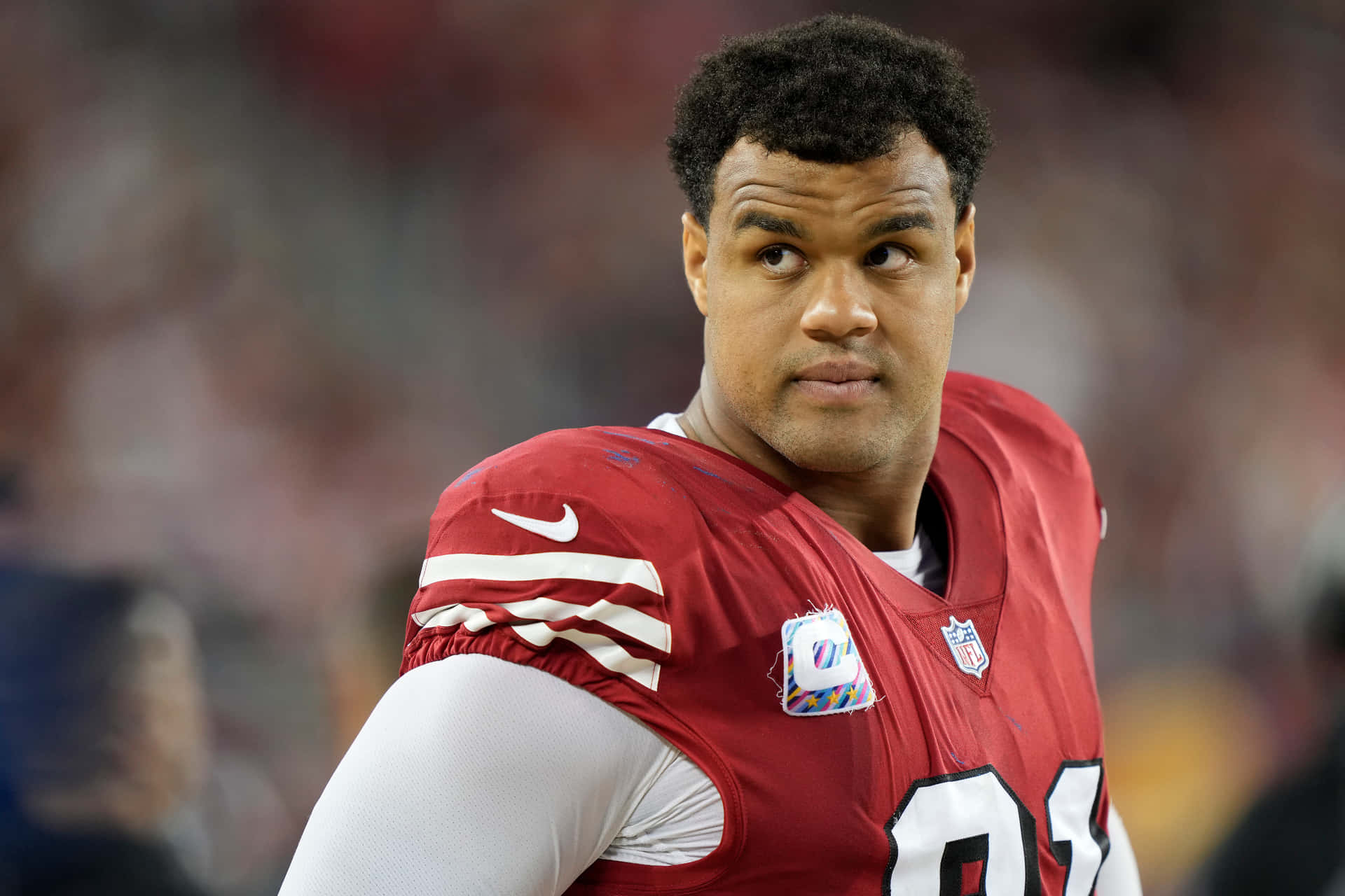 Arik Armstead In The San Fransisco 49ers 2022 Background