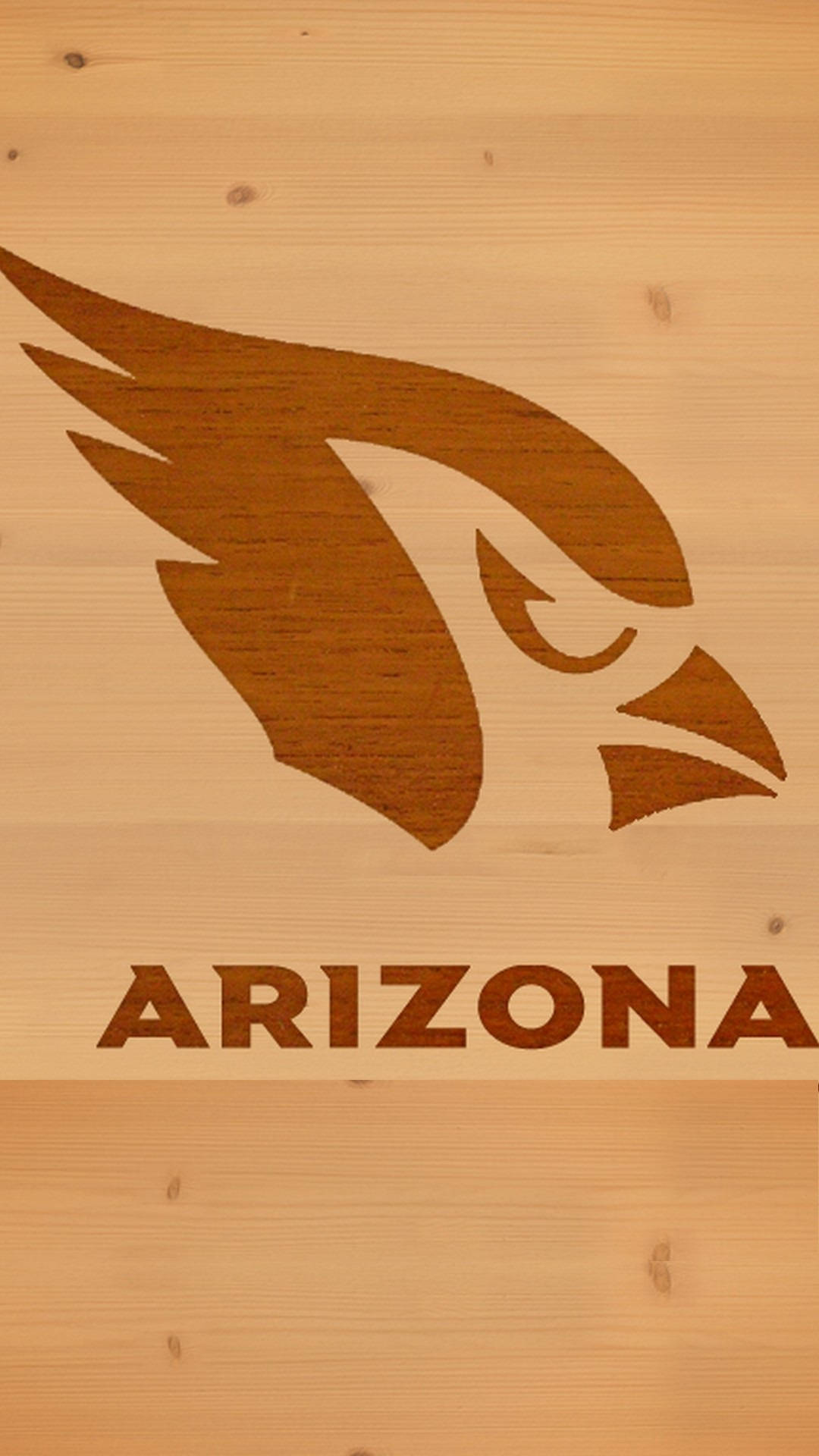 Arizona Cardinals Logo On Wood